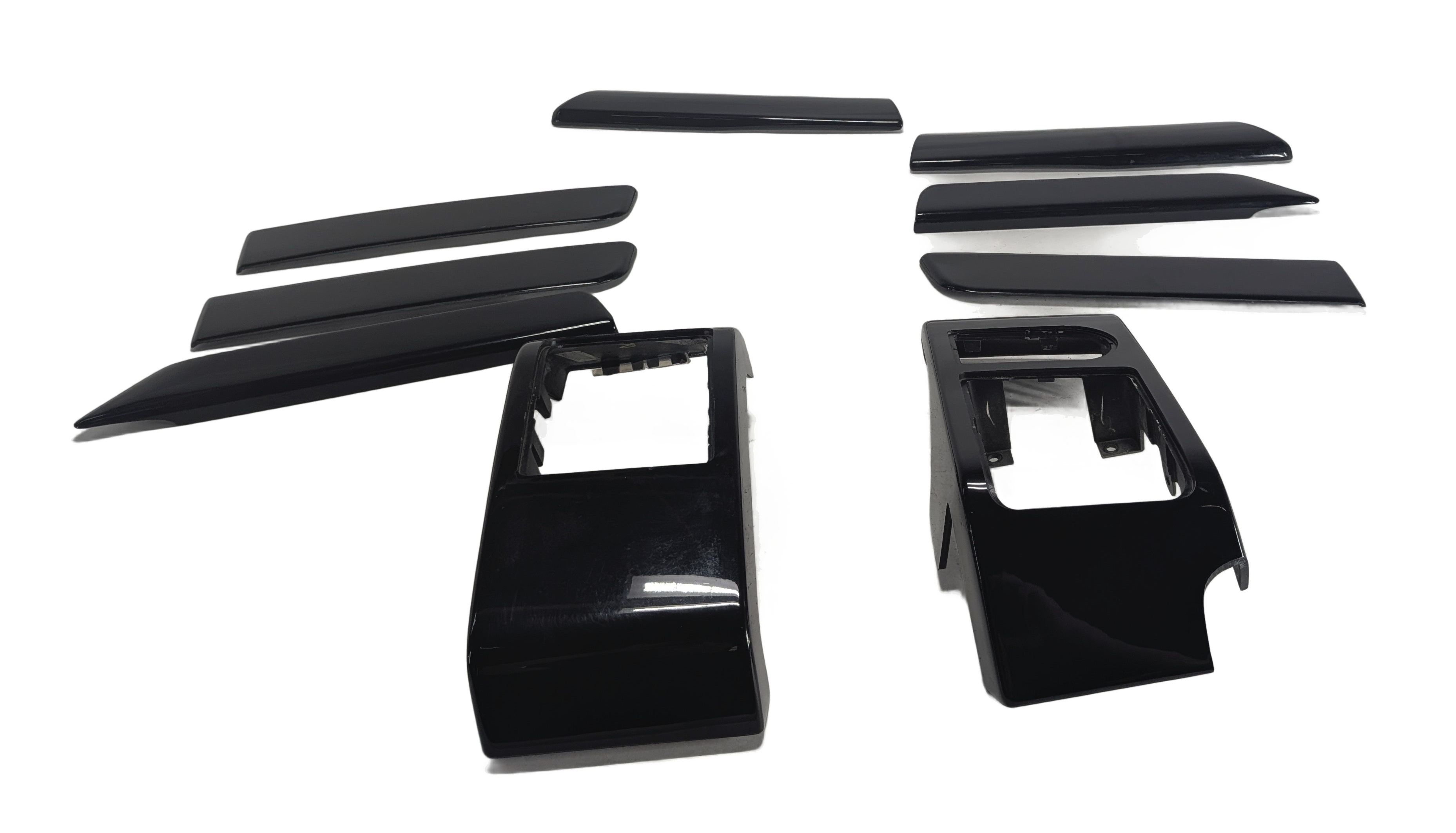 2011 RANGE ROVER L322 INTERIOR DOOR DASH CENTER CONSOLE TRIM SET/9 (Grand Black) — exact item pictured