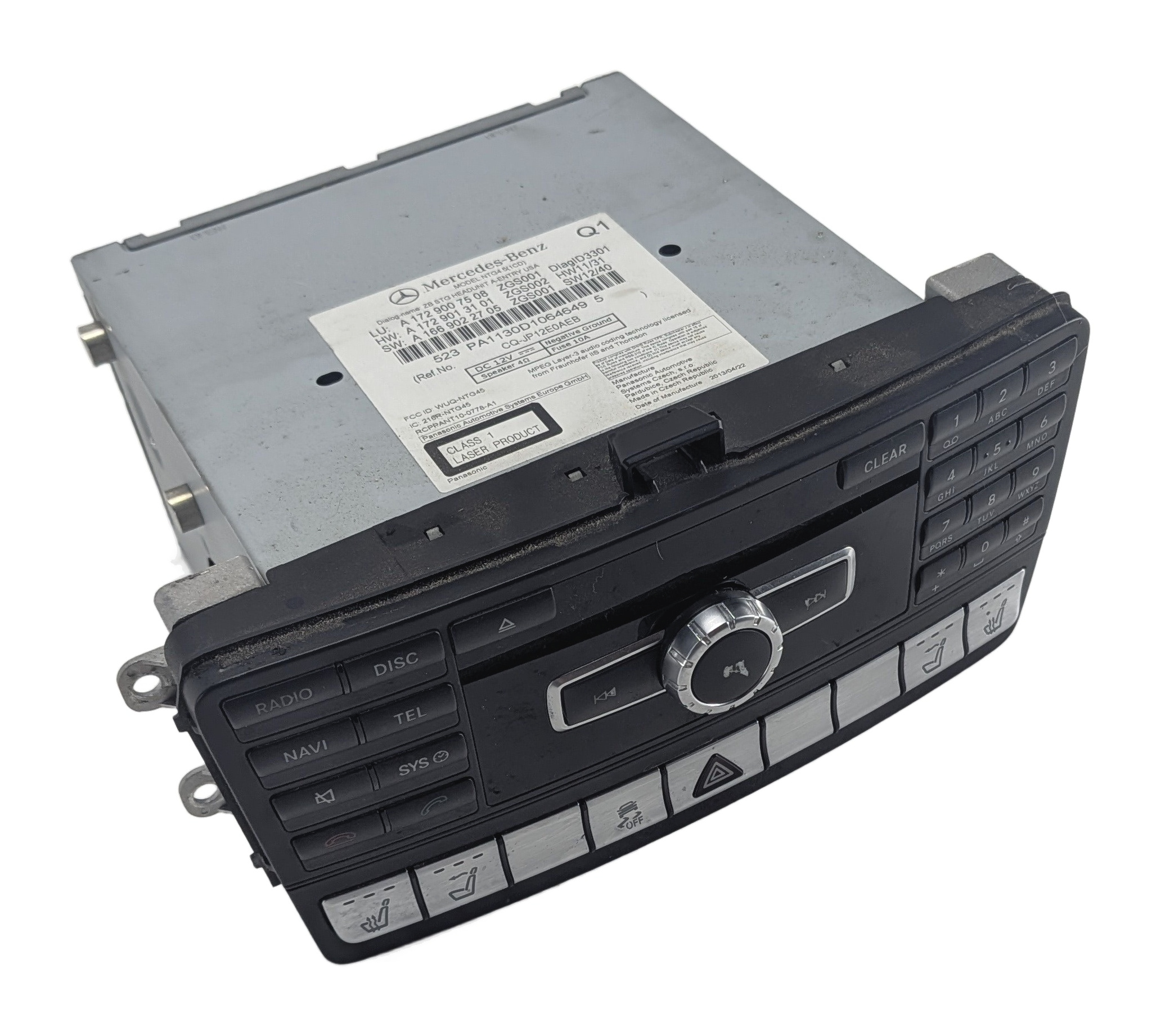 2013 MERCEDES SLK250 SLK350 SLK55 AMG (R172) RADIO CD PLAYER RECEIVER HEAD UNIT — exact item pictured