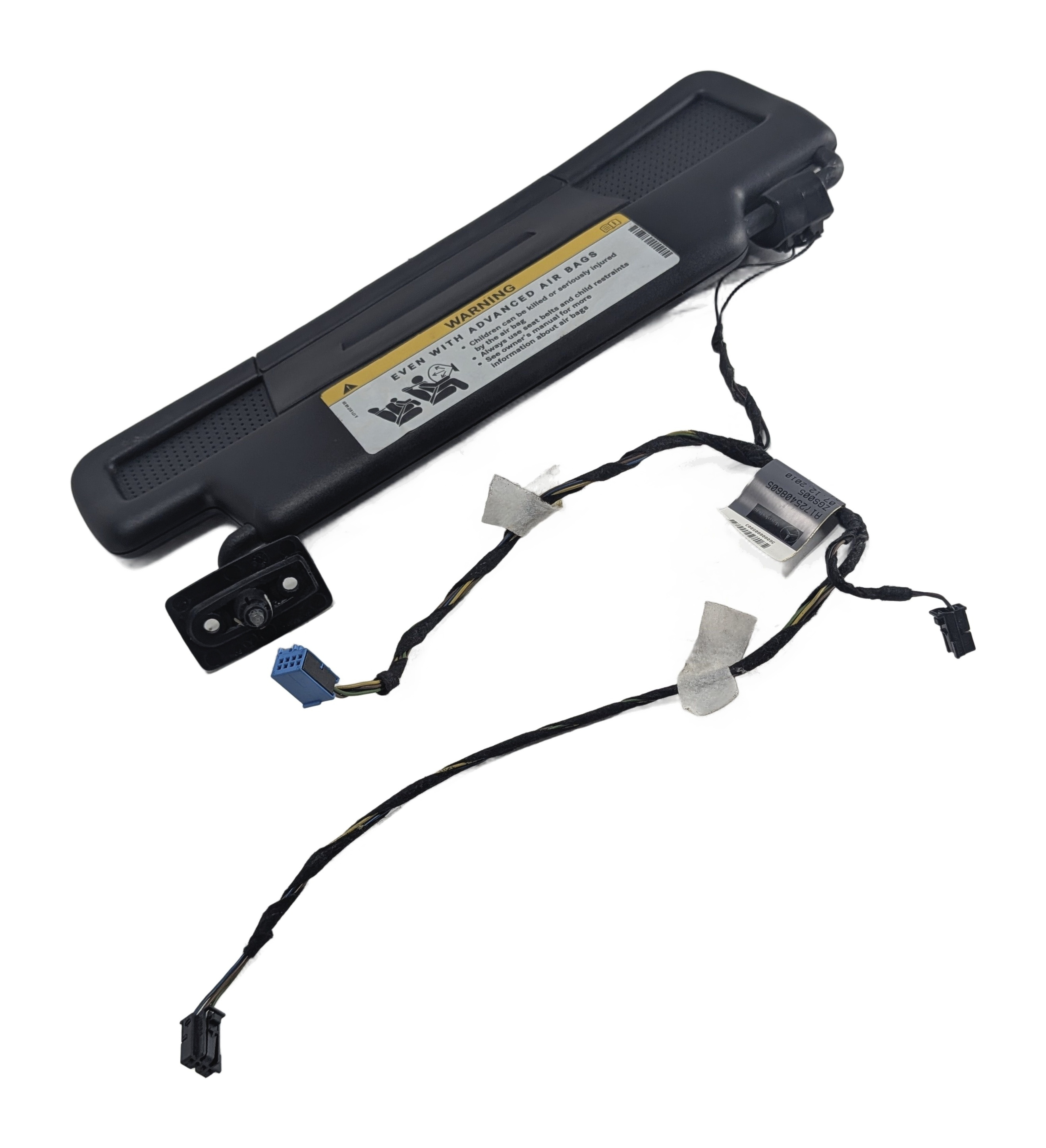 11-16 MERCEDES SLK250 SLK300 SLK350 SLS AMG (R172) LEFT DRIVER SUN VISOR (Black) — exact item pictured