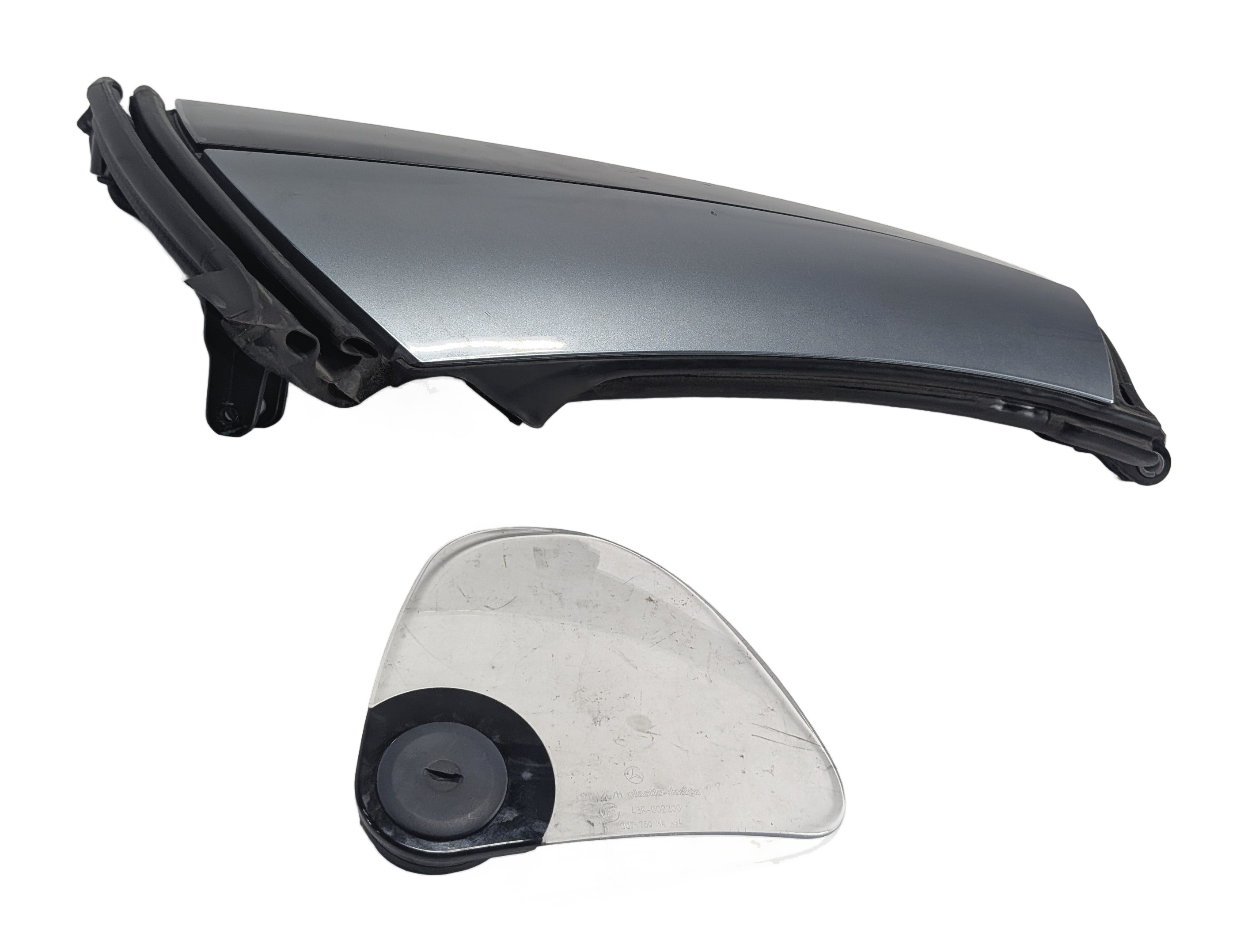 2013 MERCEDES SLK 250 (R172) RIGHT PASSENGER C PILLAR MOLDING TRIM (Silver) — exact item pictured