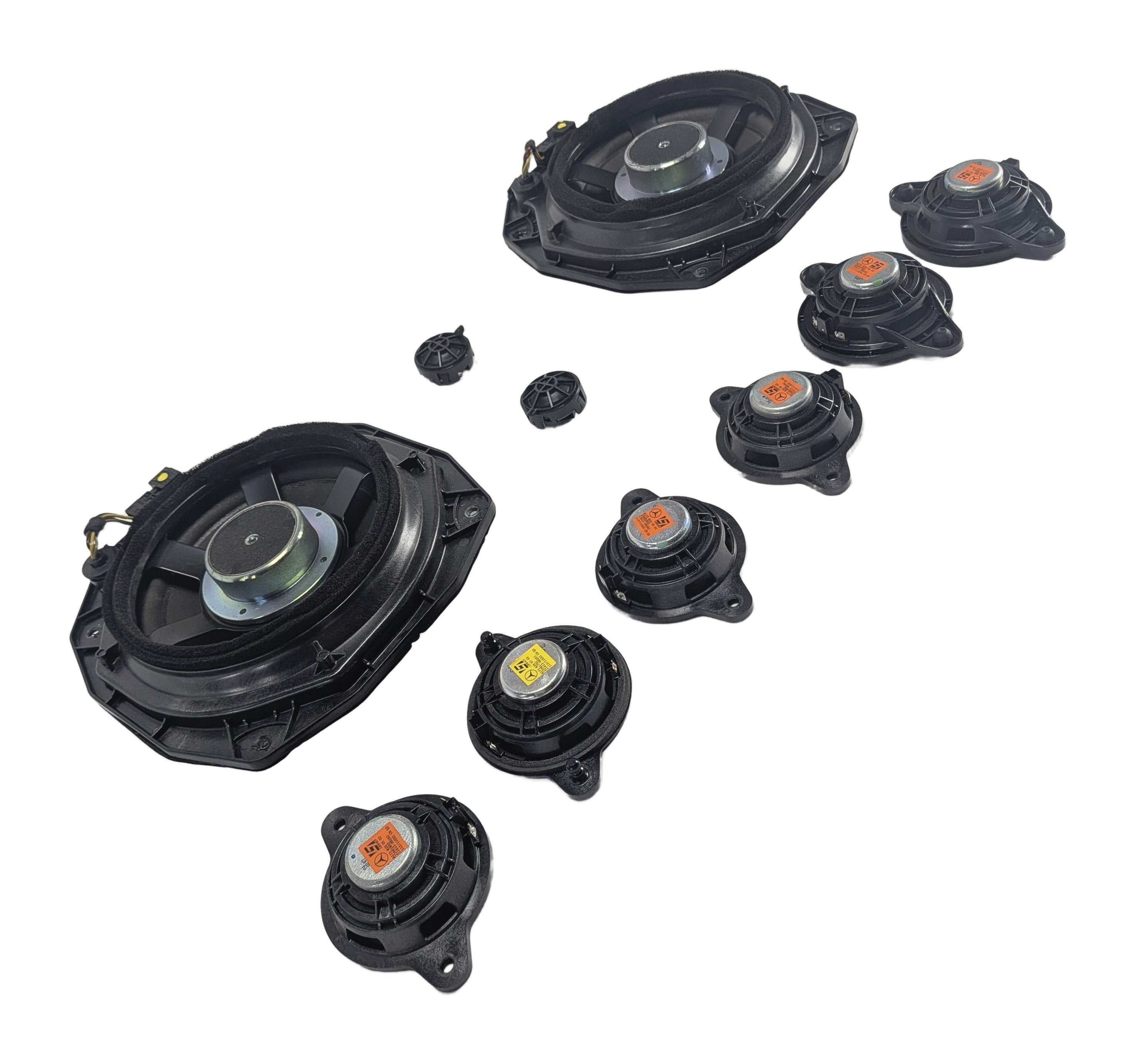 2013 MERCEDES SLK 250 (R172) PREMIUM SOUND AUDIO SYSTEM SPEAKER SET/10 — exact item pictured