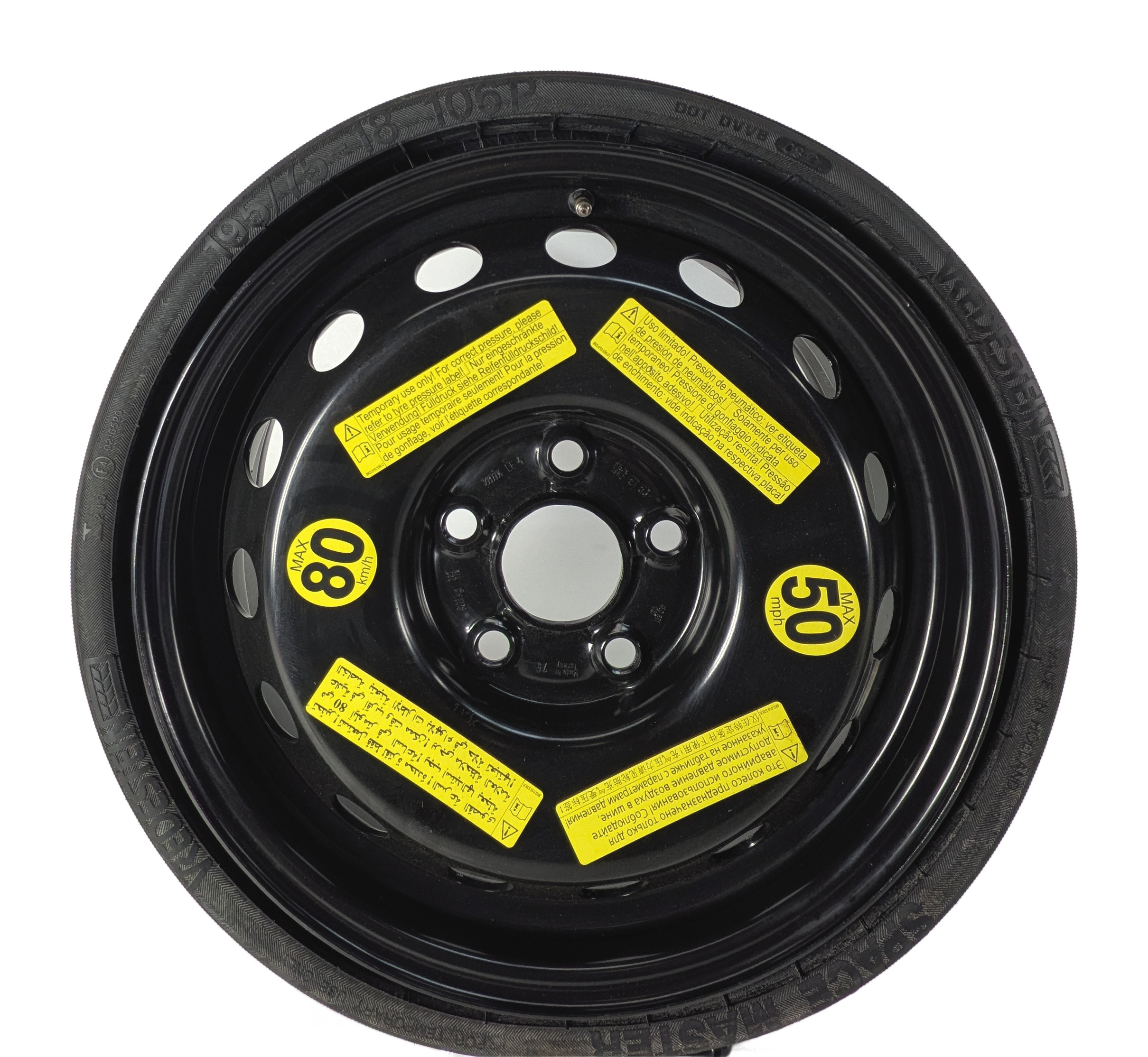 2004-2017 VW TOUAREG AUDI Q7 (4L) 18x6-1/2 COLLAPSIBLE SPARE TIRE WHEEL RIM — exact item pictured