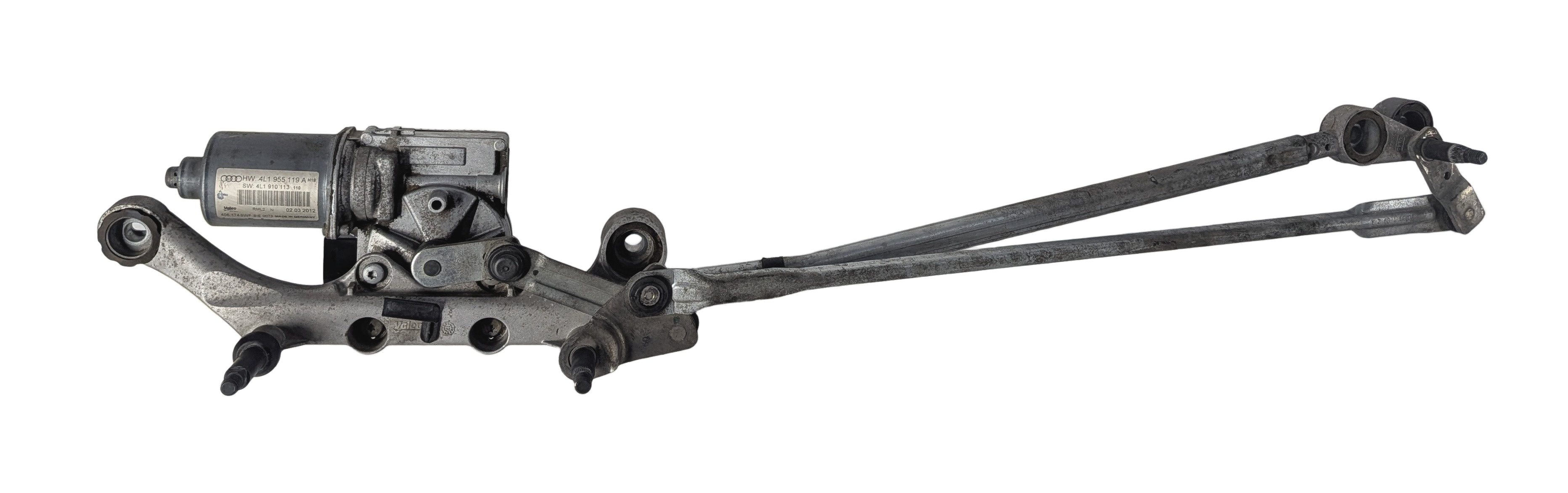 2007-2015 AUDI Q7 (4L) FRONT WINDSHIELD WIPER MOTOR w/ LINKAGE — exact item pictured