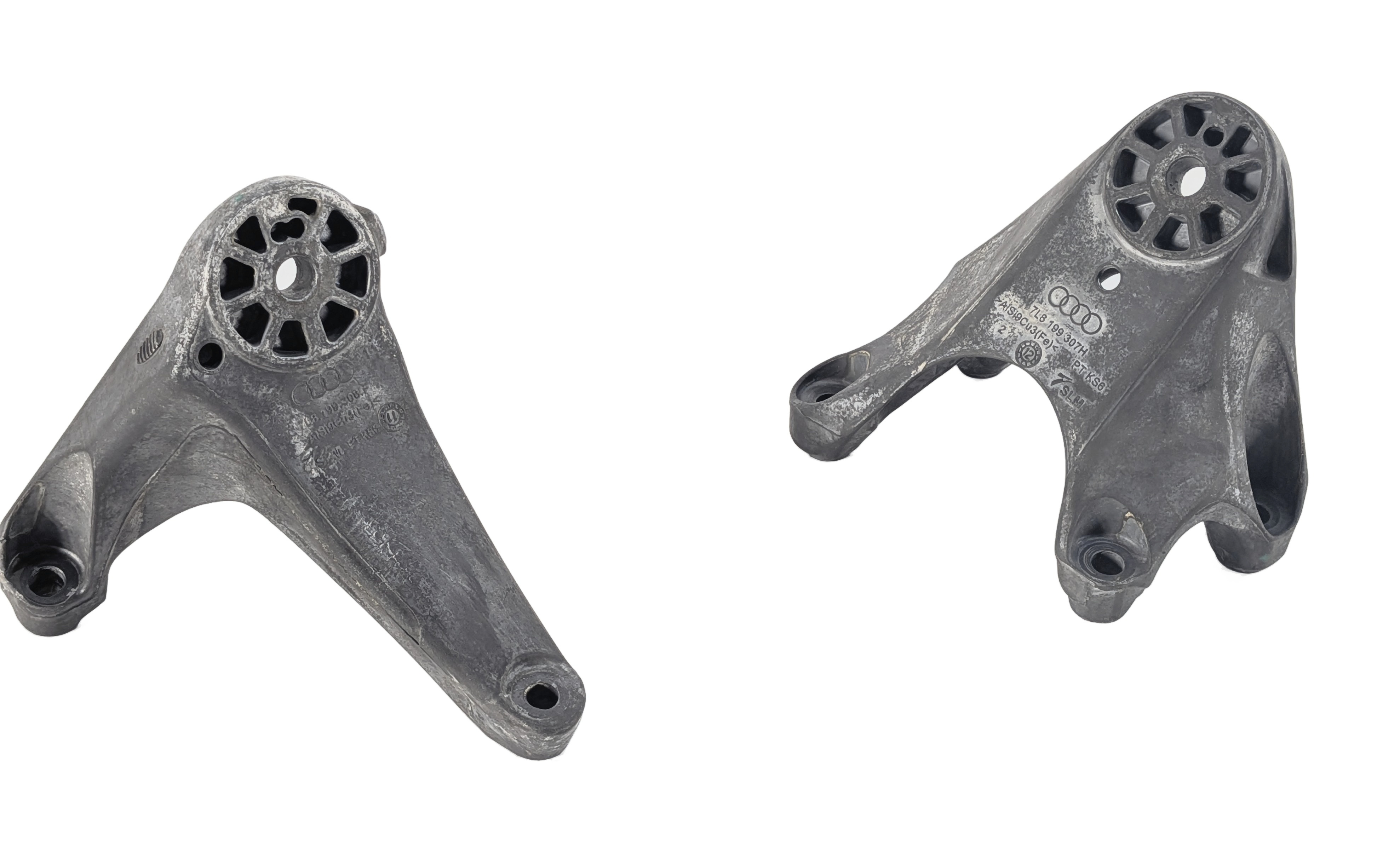 2012 AUDI Q7 (4L) 3.0L SUPER (CJWE) ENGINE MOTOR MOUNT BRACKET LEFT/RIGHT SET/2 — exact item pictured
