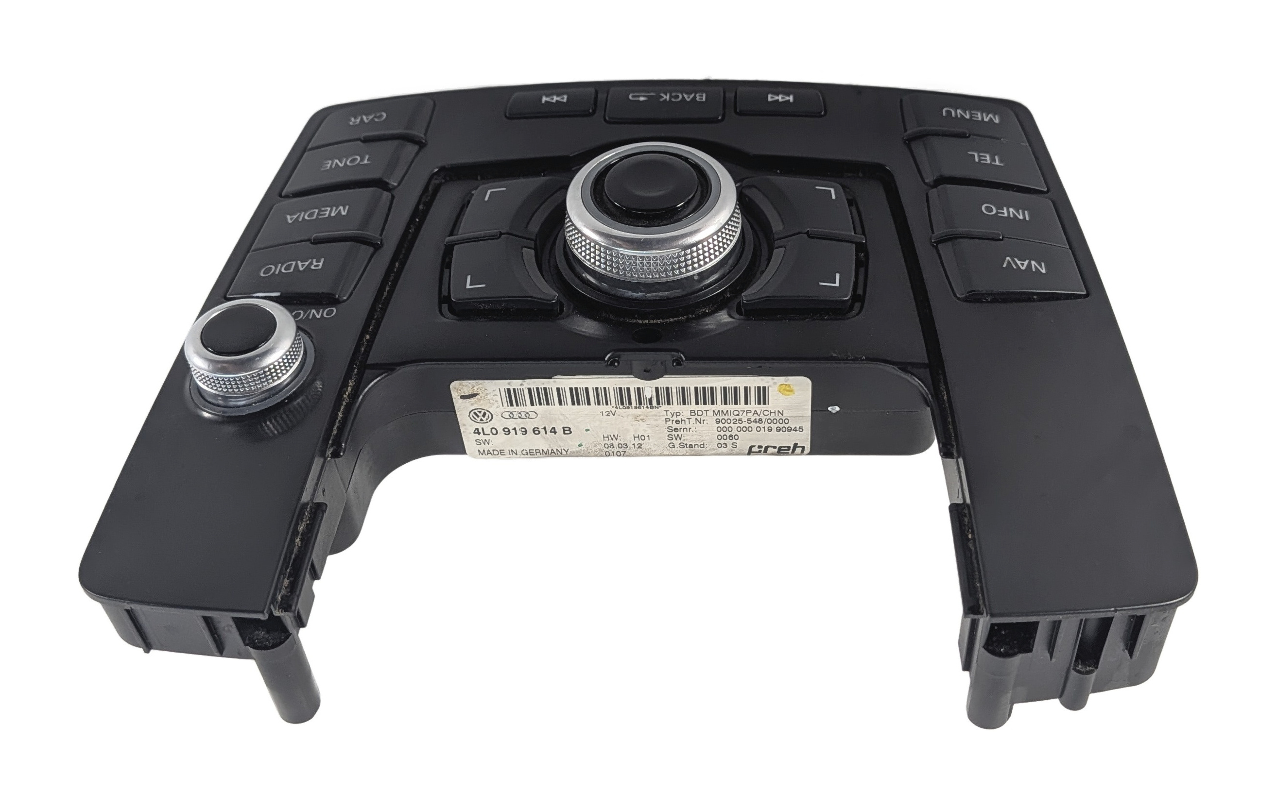 2012-2015 AUDI Q7 (4L) RADIO STEREO CENTER CONSOLE MMI MEDIA CONTROL PANEL — exact item pictured