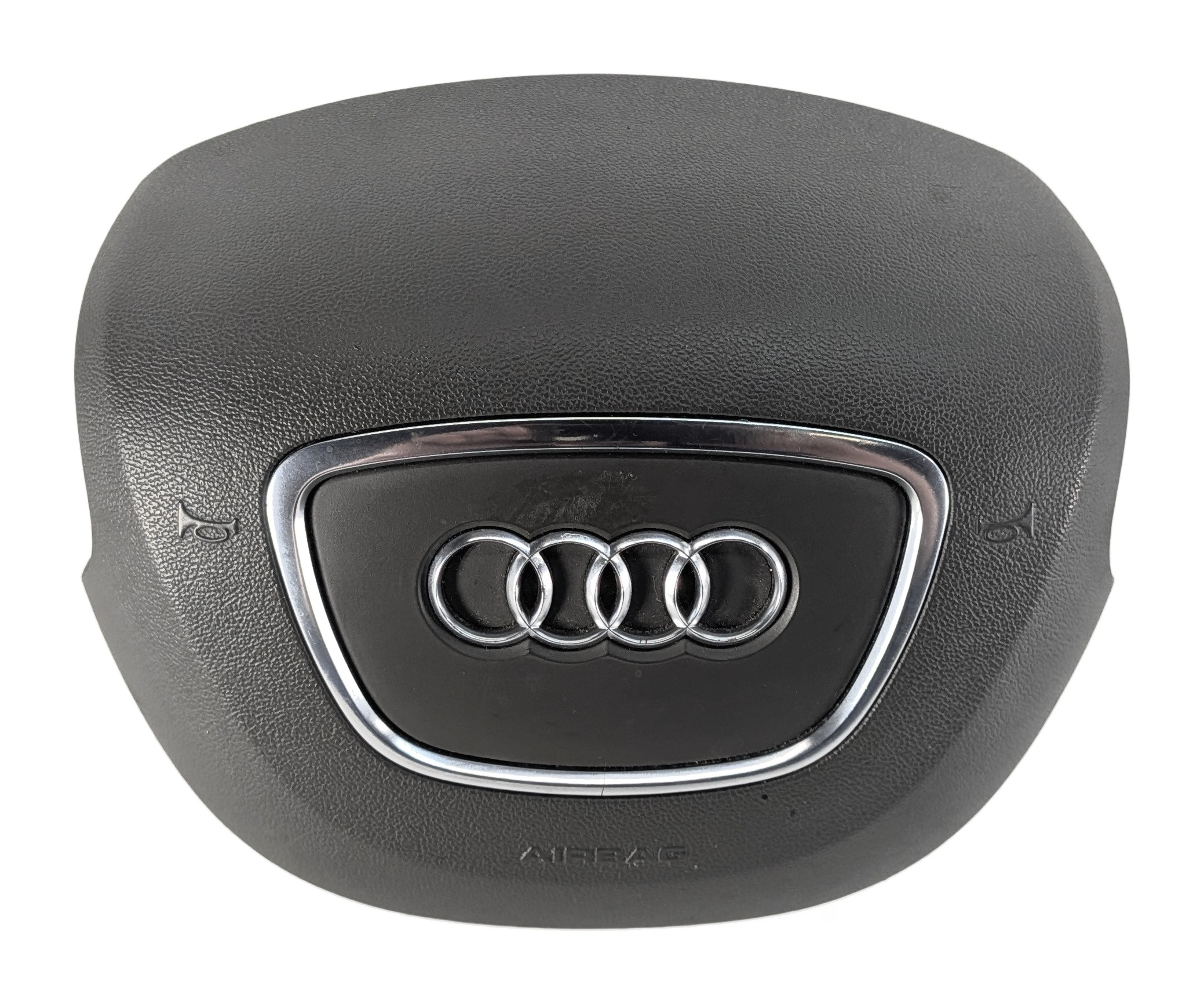 2011-2015 AUDI Q7 (4L) LEFT DRIVER STEERING WHEEL SRS AIRBAG AIR BAG (BLACK) — exact item pictured