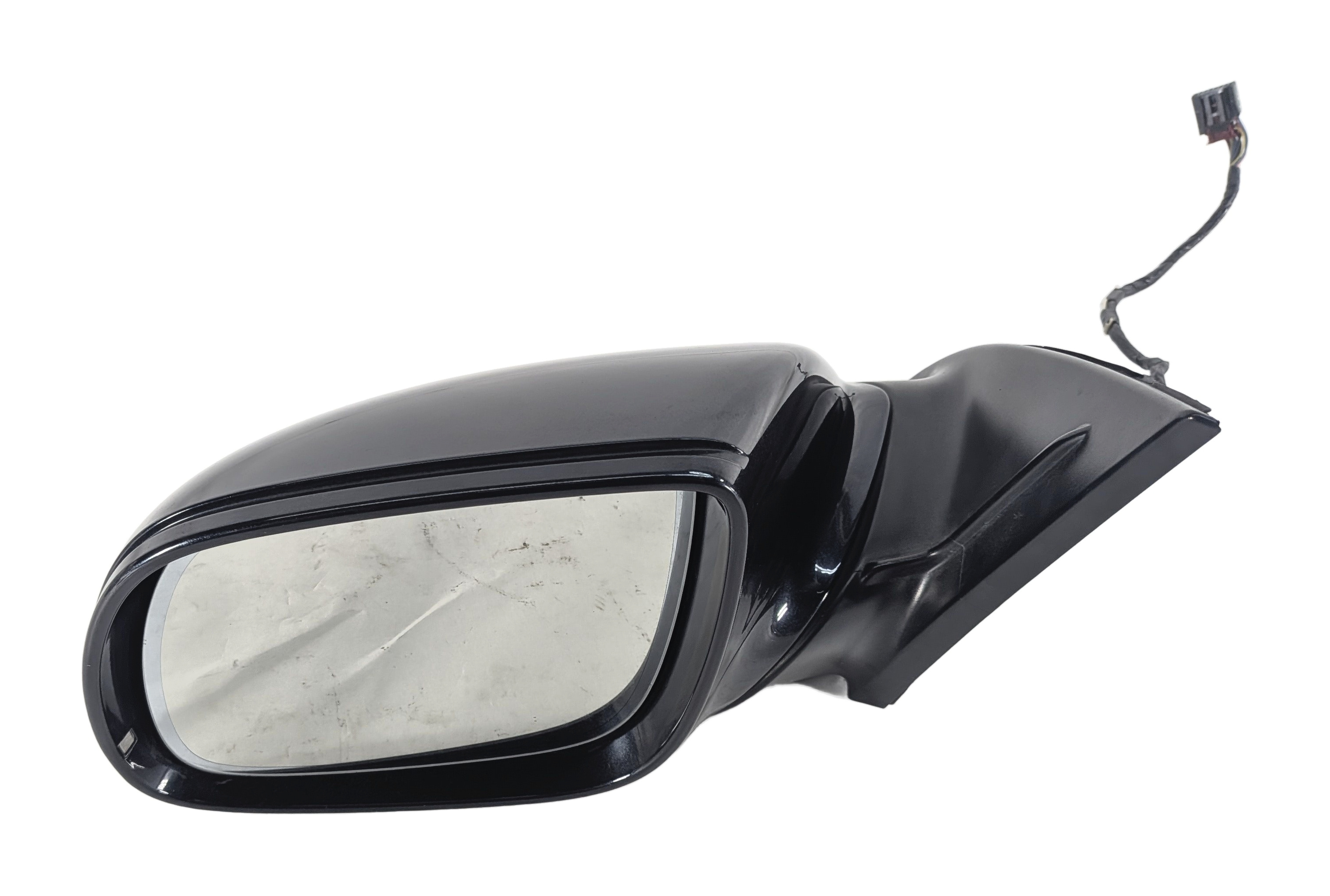 10-12 AUDI Q7 (4L) LEFT DRIVER P-FOLD AUTODIM MEMORY DOOR MIRROR (Blue) — exact item pictured