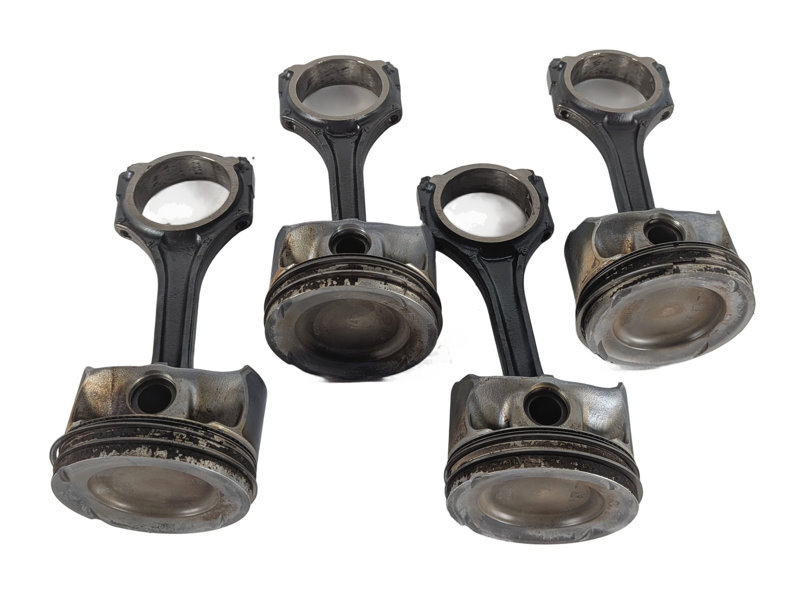 2014-2020 MERCEDES CLA250 (C117) 2.0L M270 TURBO ENGINE PISTON w/ ROD SET-4 — exact item pictured