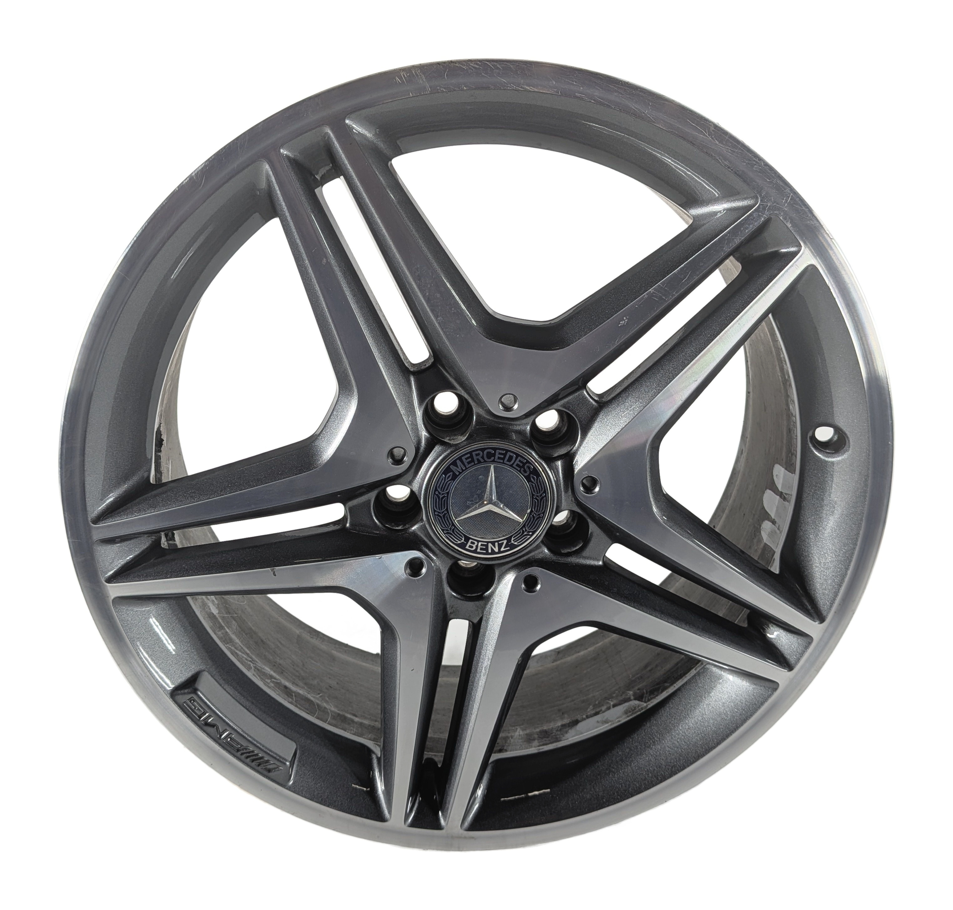 14-18 MERCEDES CLA250 B250 (C117 W246) 18X7.5 AMG 10 SPOKE ALLOY WHEEL RIM ET52 — exact item pictured