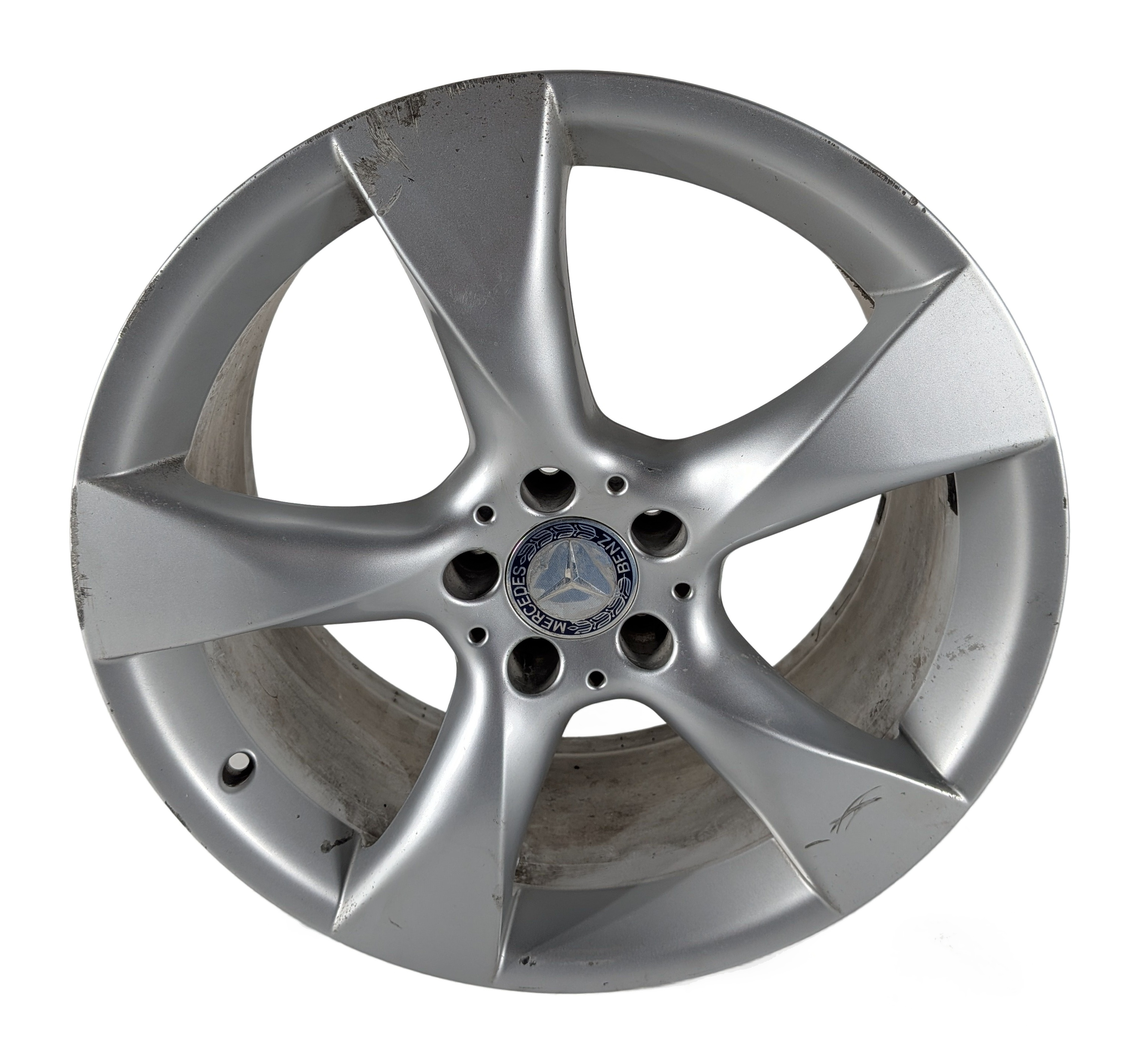 2012-2014 MERCEDES CLS550 (W218) REAR 19X9.5 5 SPOKE PAINTED GRAY ALLOY WHEEL — exact item pictured