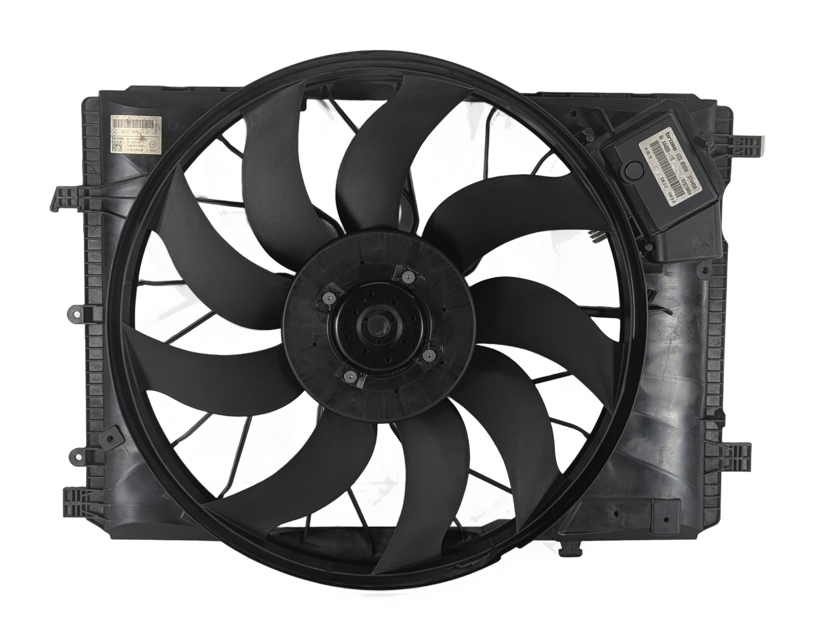 12-20 MERCEDES C E GLA S CLS SLK W204 W212 W231 W218 COOLING FAN MOTOR w/ MODULE — exact item pictured