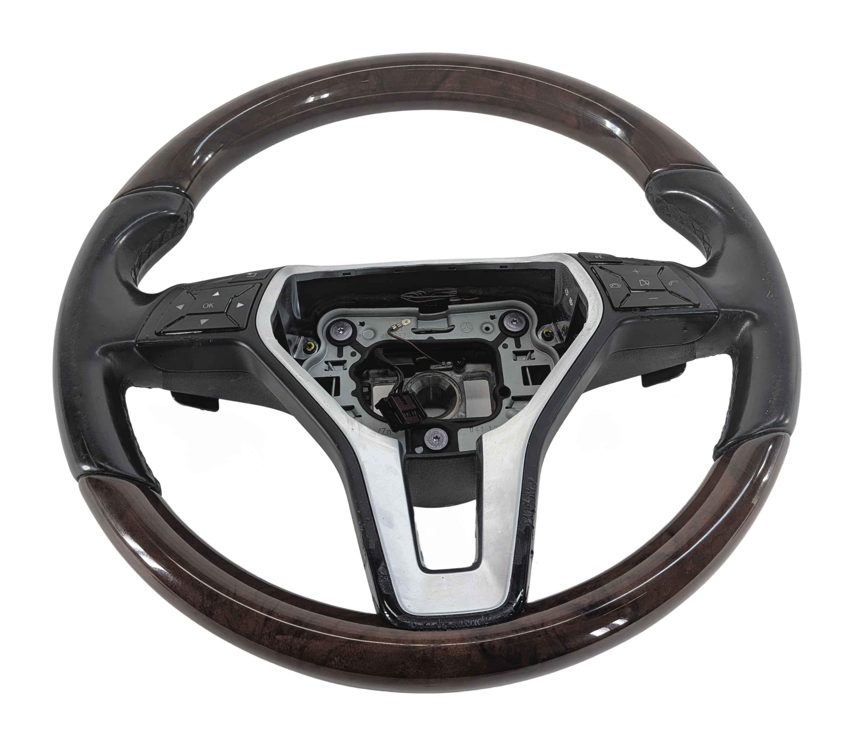 13-15 CLS E-CLASS (A207 C207 C218 W207 W212) 3-SPOKE STEERING WHEEL (Walnut) — exact item pictured