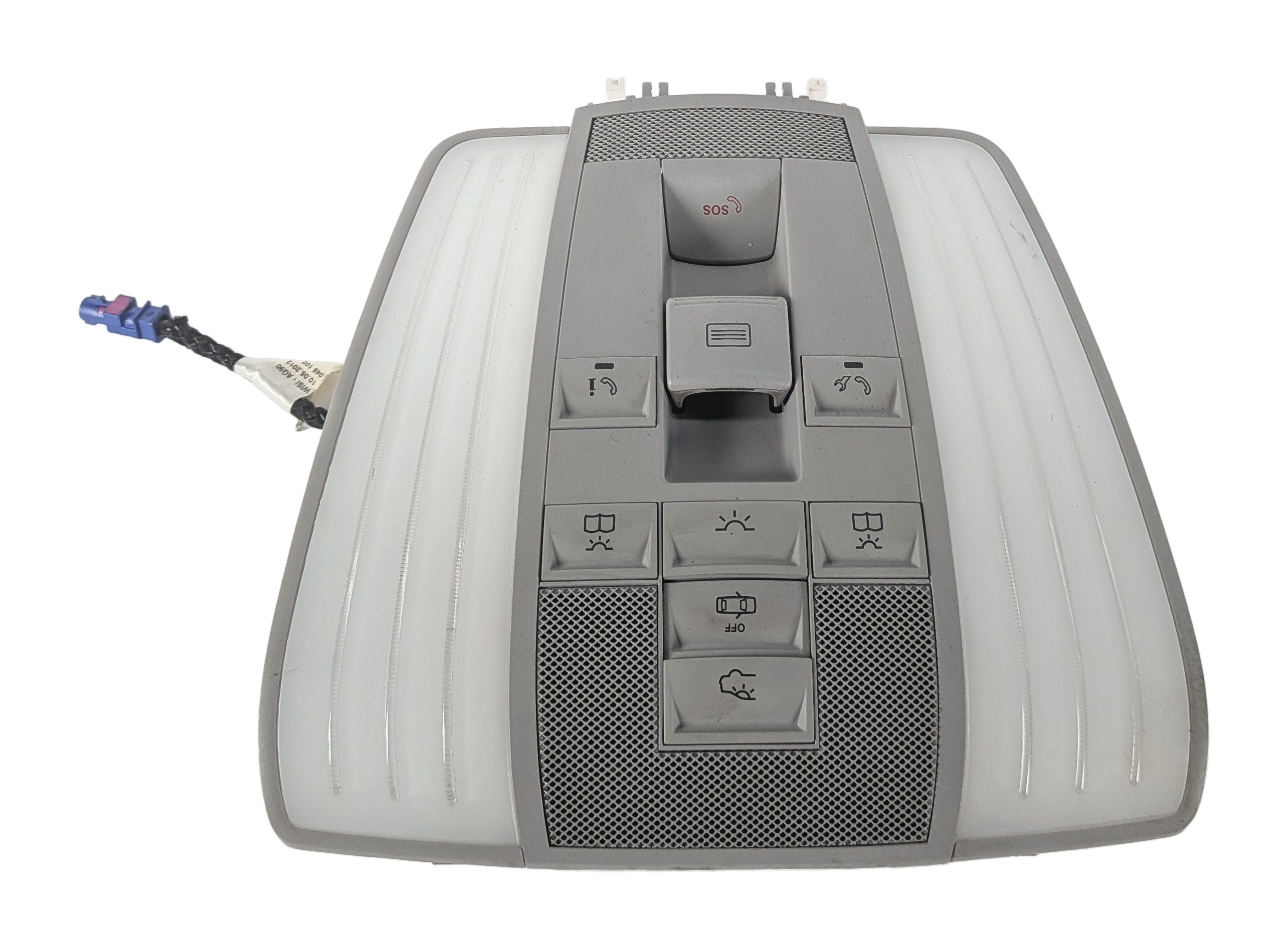 2013 MERCEDES CLS550 (W218) FRONT ROOF DOME MAP LIGHT LAMP w/SWITCHES (Gray) — exact item pictured