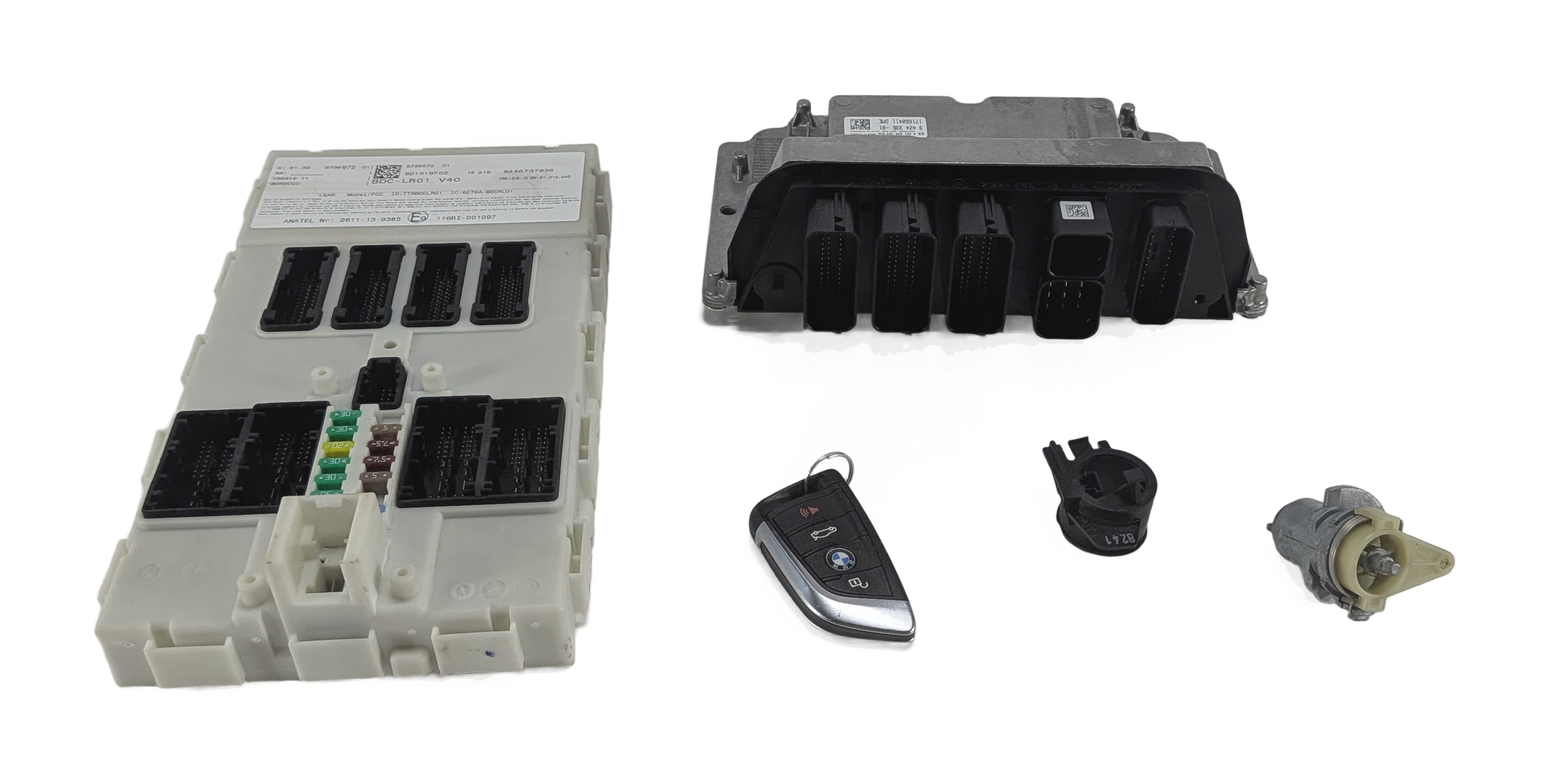 18-19 BMW X1 X2 (F39 F48) 2.0L B46 TURBO ENGINE DME IMMOBILIZER MODULE KEY SET — exact item pictured