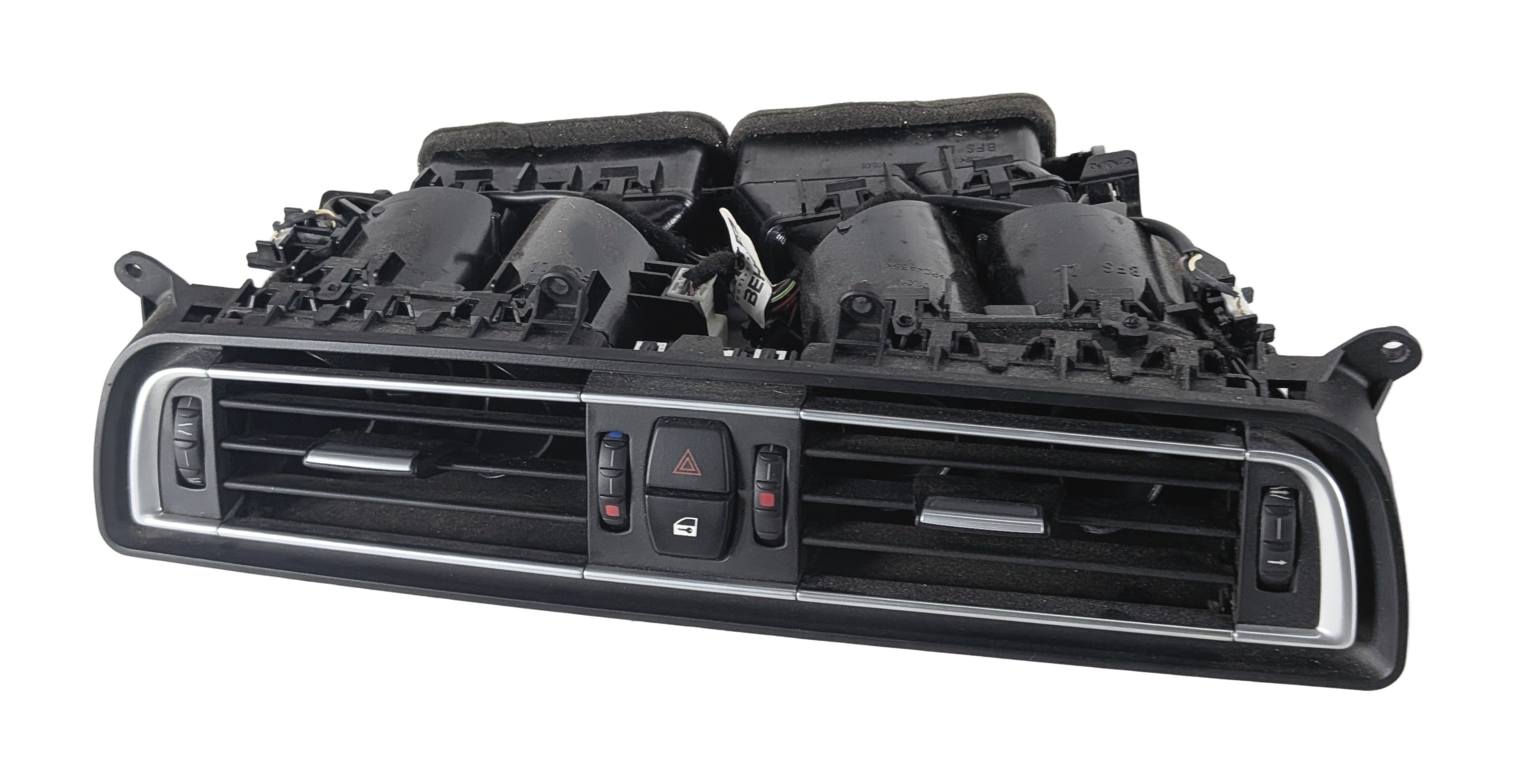 2012 BMW 750I (F01) FRONT CENTER DASH HEAT AIR AC VENT OUTLET BEZEL (Black) — exact item pictured
