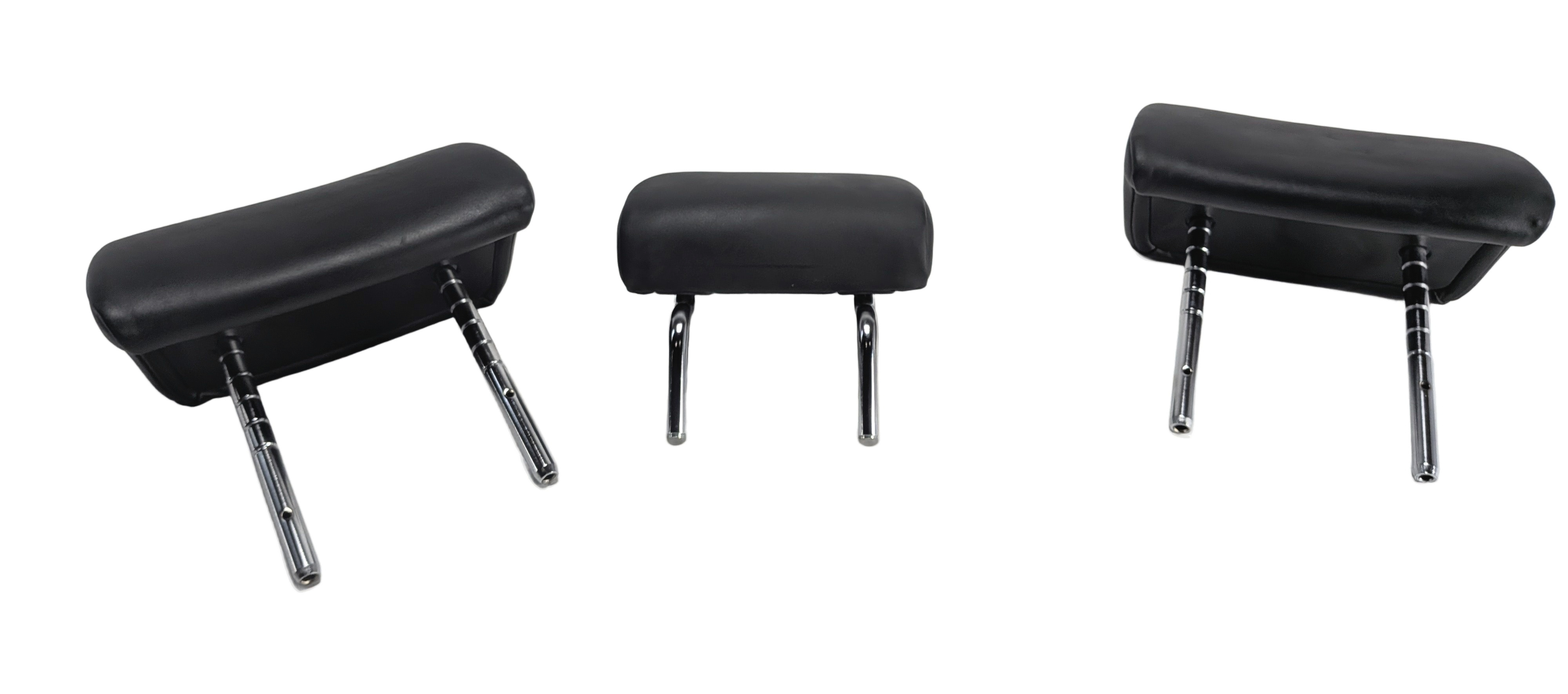 09-15 BMW 740I 750I 760LI (F01 F02) REAR SEAT HEADREST HEAD REST SET/3 (Black) — exact item pictured