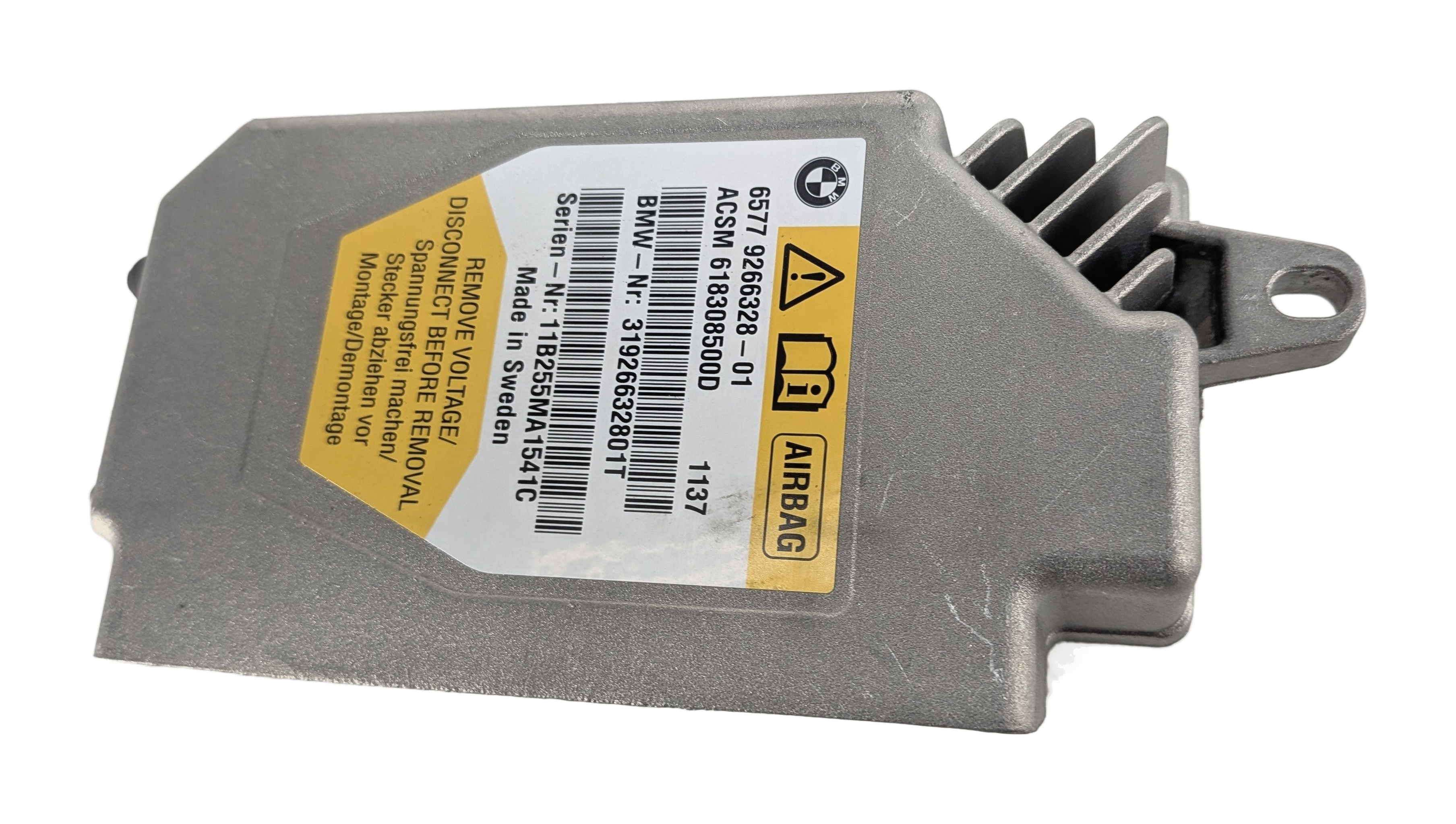 09-13 BMW 535iGT 550iGT 740i 750i 760i B7 (F01 F07 F10) SRS BAG CONTROL MODULE — exact item pictured