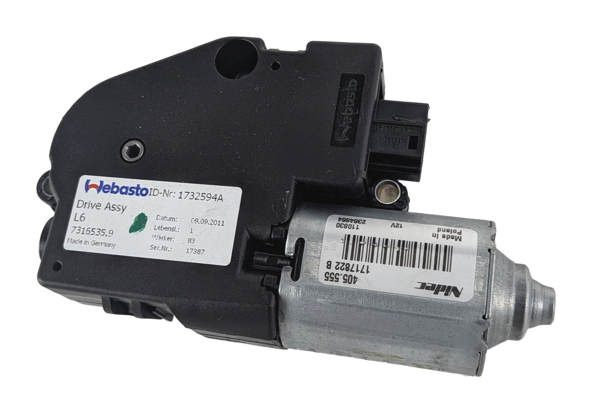 12-20 BMW 228i 230i 320i 328i 330i 335i 340i 428i 430i 435i 528i - SUNROOF MOTOR — exact item pictured