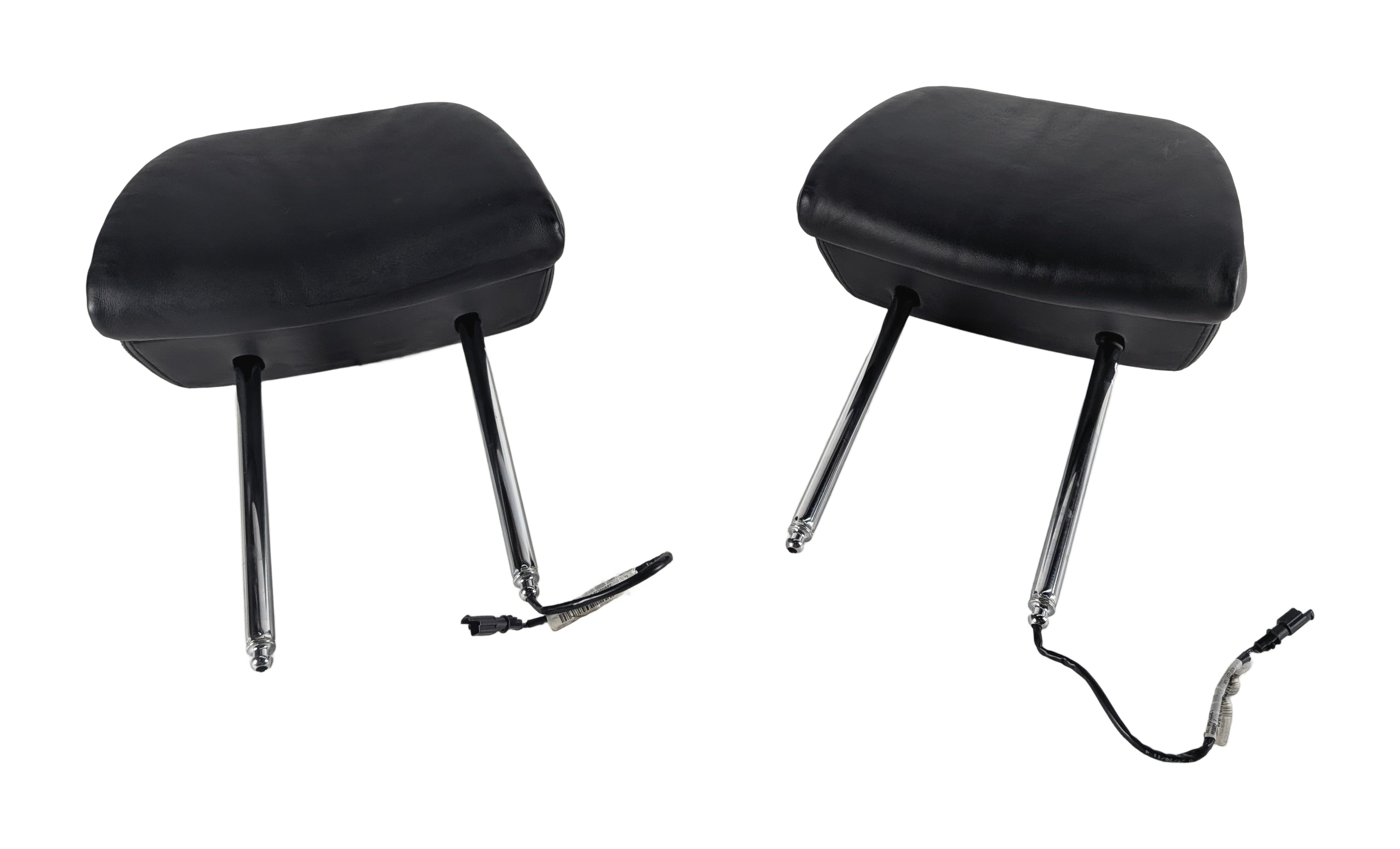 09-13 BMW 5GT 7 SERIES F01 F02 F04 F07 FRONT COMFORT SEAT HEADREST SET-2 (Black) — exact item pictured