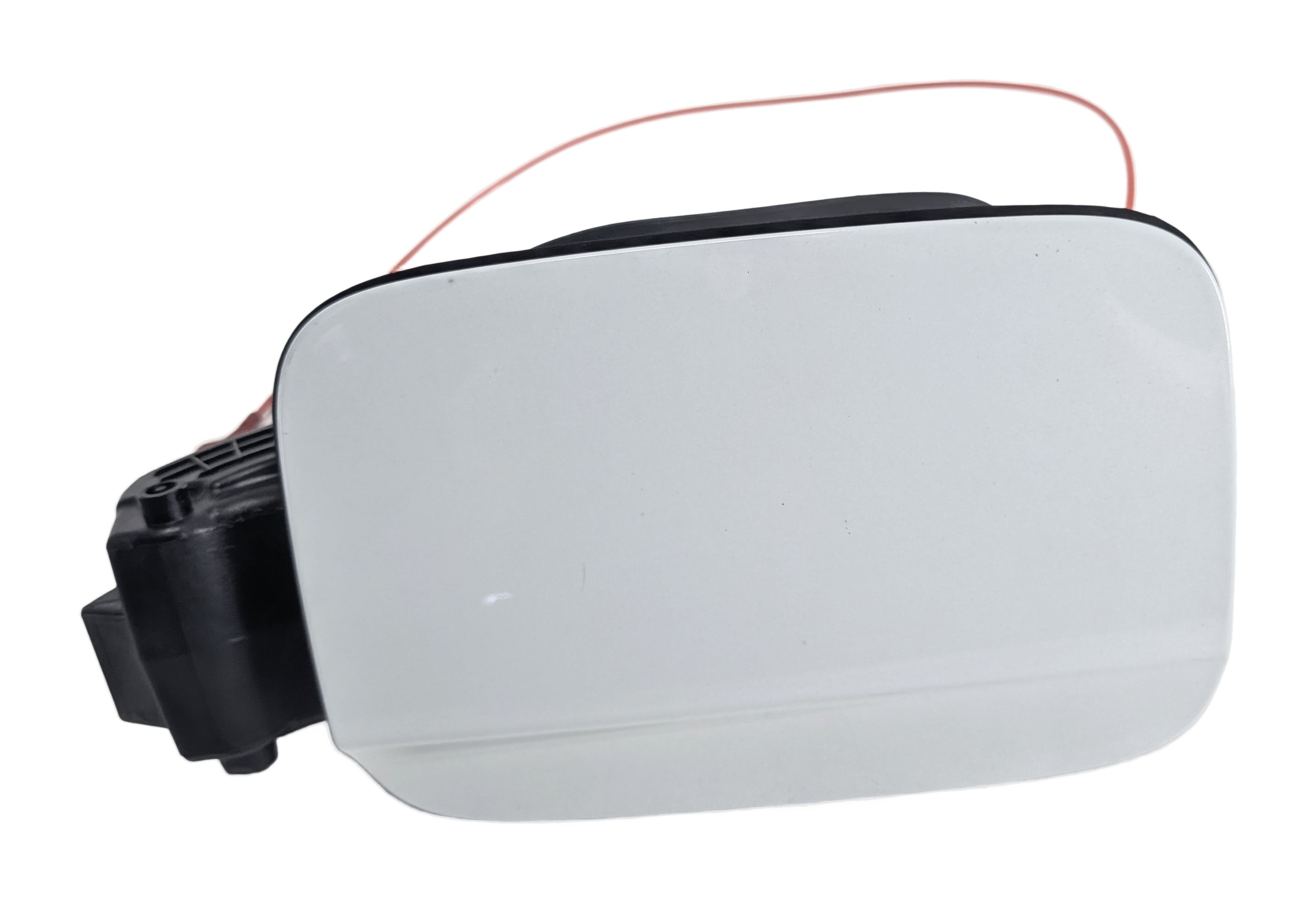 2015-2018 AUDI Q3 (8U) FUEL TANK DOOR LID TRIM w/ HOUSING & CAP (White) — exact item pictured