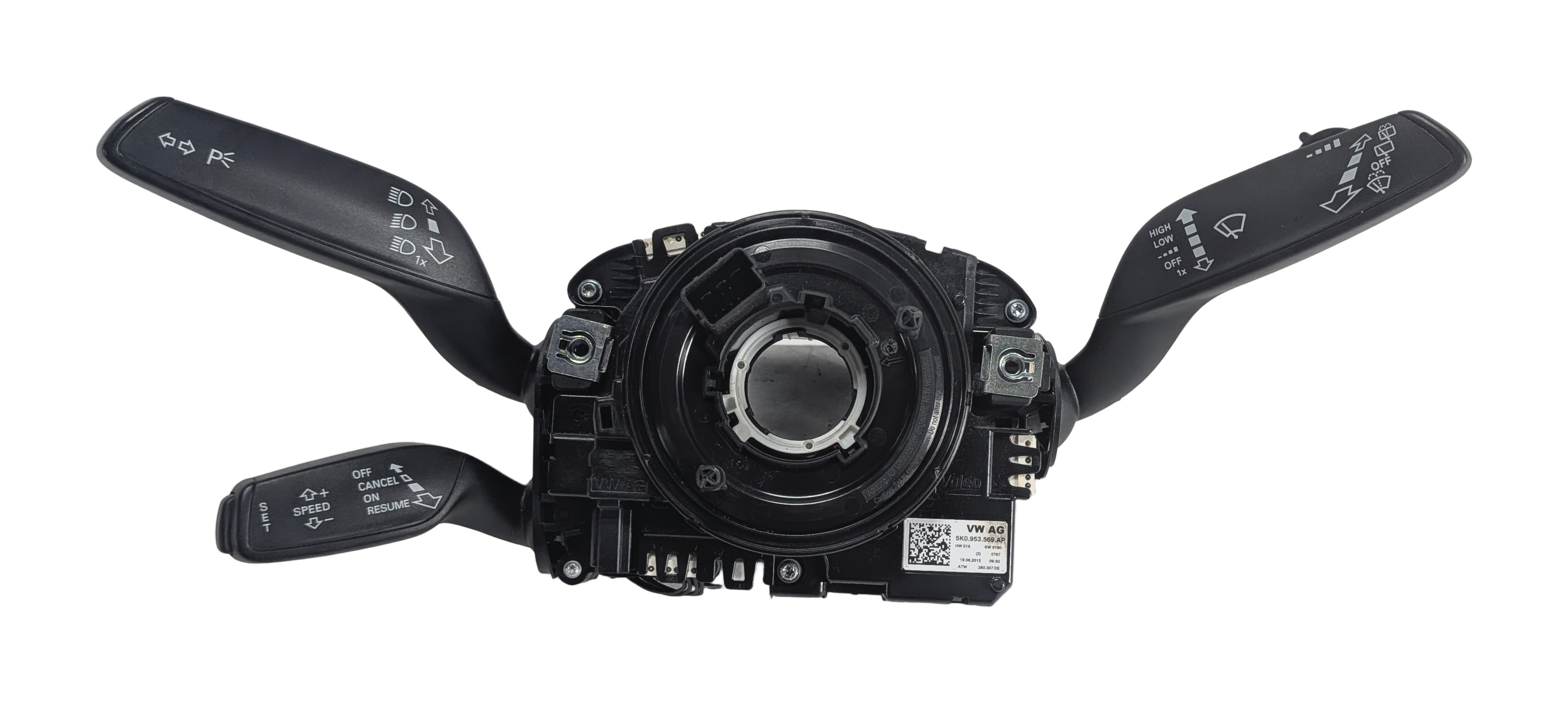 2015-2018 AUDI Q3 (8U) STEERING COLUMN BLINKER WIPER CRUISE COMBINATION SWITCH — exact item pictured
