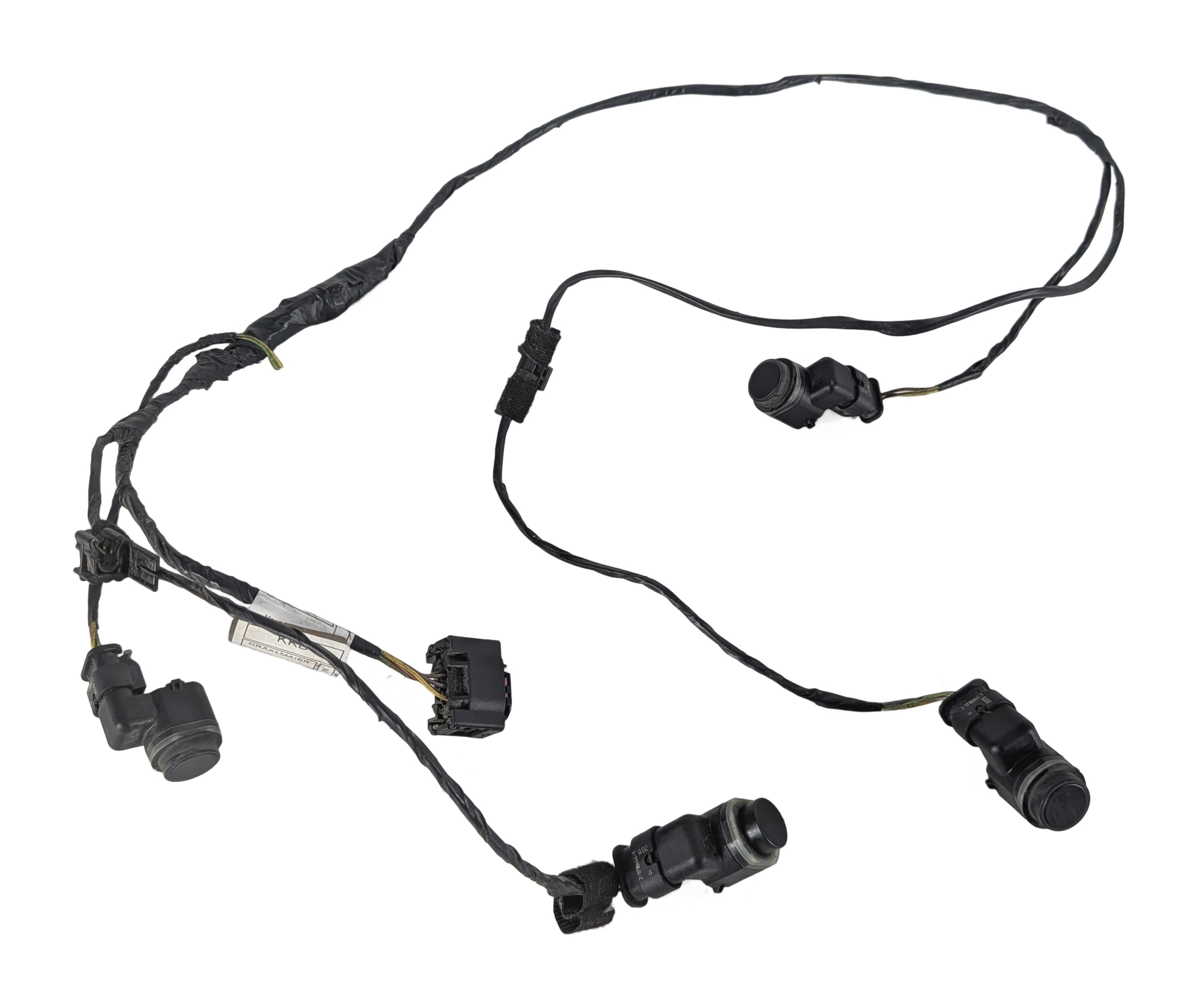 2014 BMW X3 (F25) REAR PARK ASSIST PDC DISTANCE SENSOR SET/4 w/HARNESS (Silver) — exact item pictured