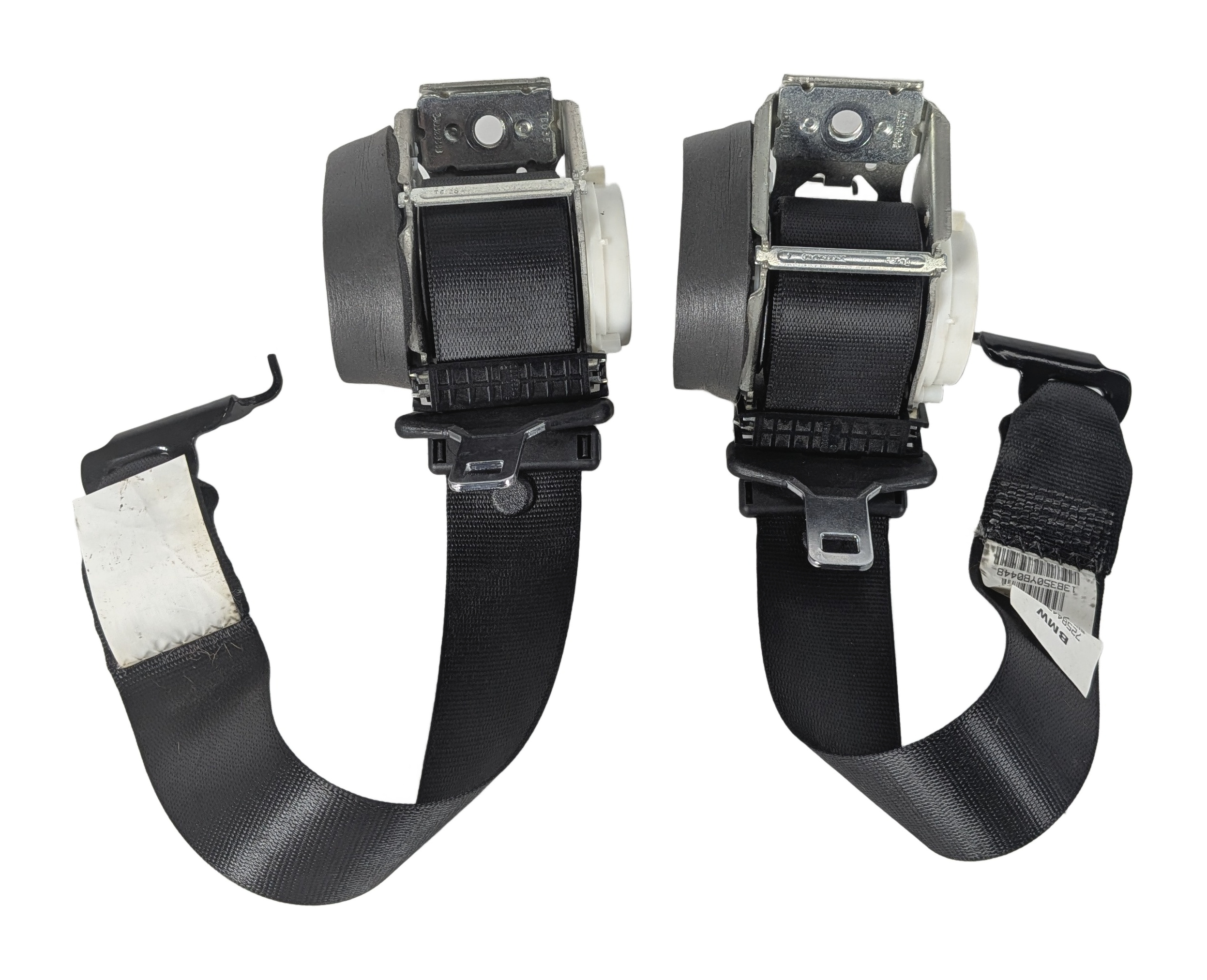 2014 BMW X3 (F25) REAR LEFT/RIGHT SEAT SEATBELT RETRACTOR SET/2 (Black) — exact item pictured