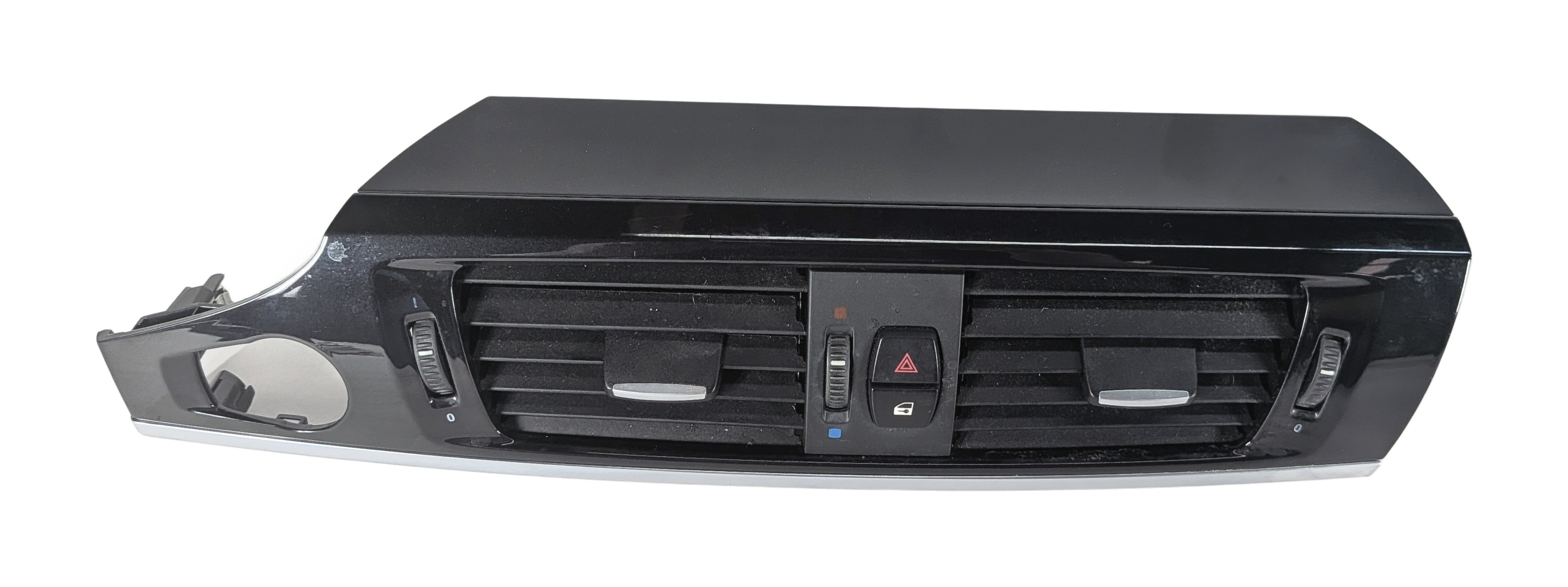 2014 BMW X3 (F25) FRONT CENTER DASH AC VENT w/ HAZARD DOOR LOCK SWITCH (Black) — exact item pictured
