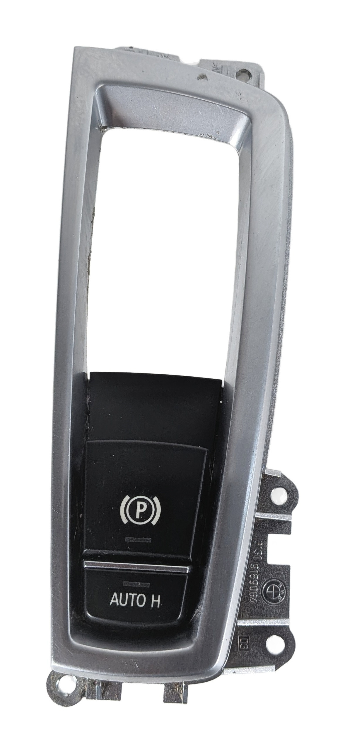 2014 BMW X3 (F25) CENTER CONSOLE ELECTRONIC PARKING BRAKE AUTO HOLD SWITCH BEZEL — exact item pictured