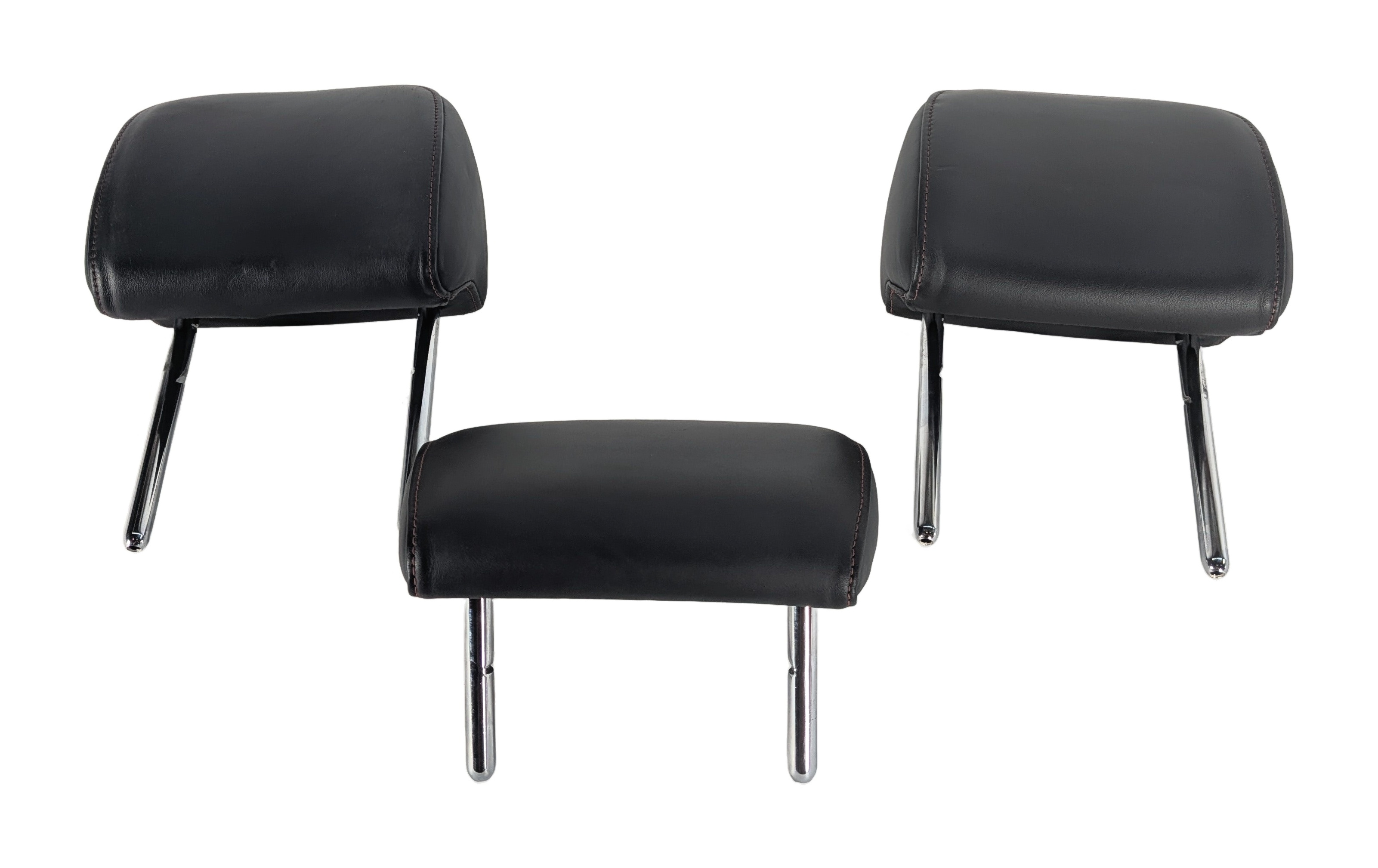 09-12 AUDI A4 S4 B8 8K REAR LEFT CENTER RIGHT SEAT HEAD REST SET/3 (Red) — exact item pictured