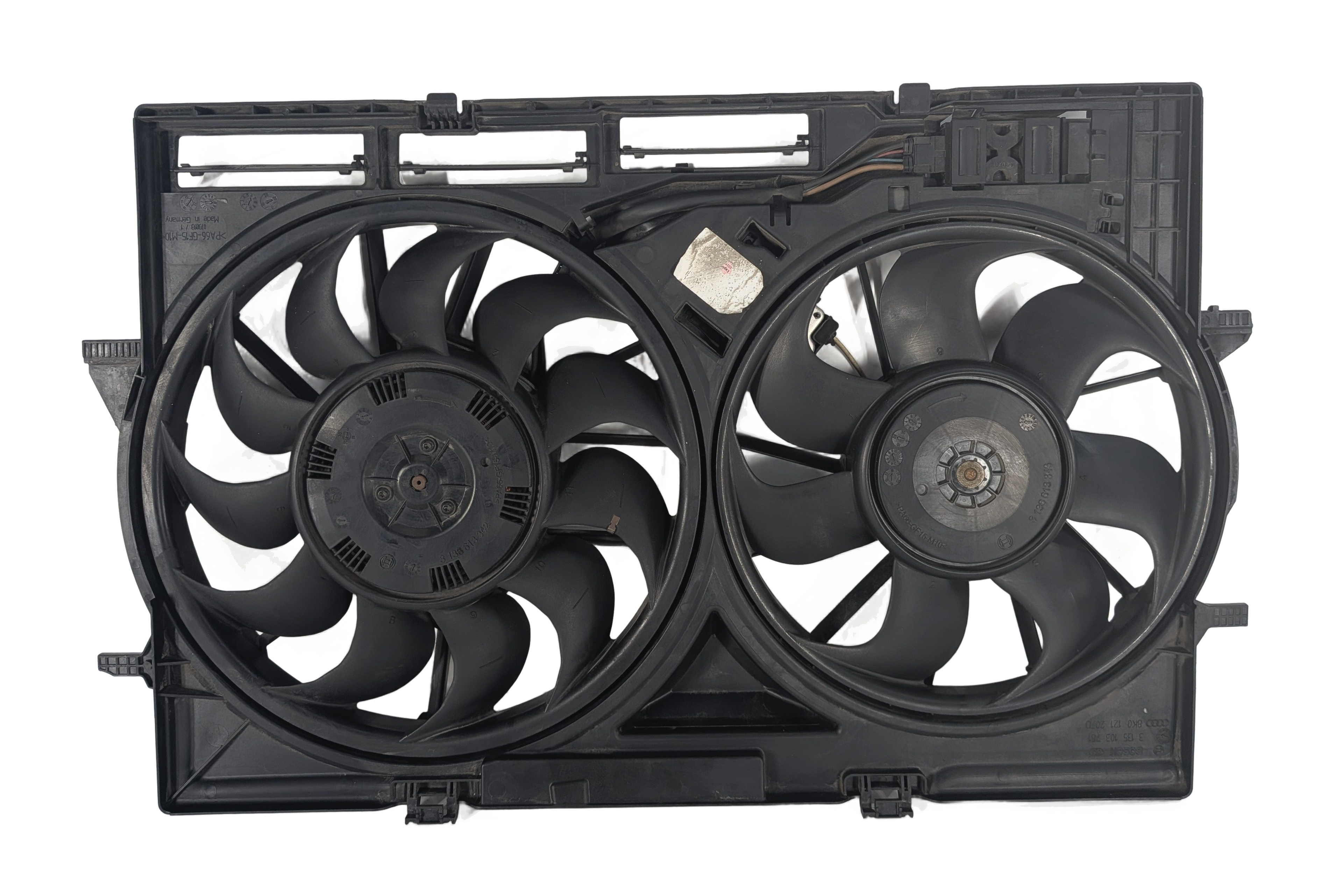 2009-2012 AUDI A5 S4 S5 (B8 8K 8T 8R) RADIATIOR COOLING FAN ASSEMBLY & SHROUD — exact item pictured