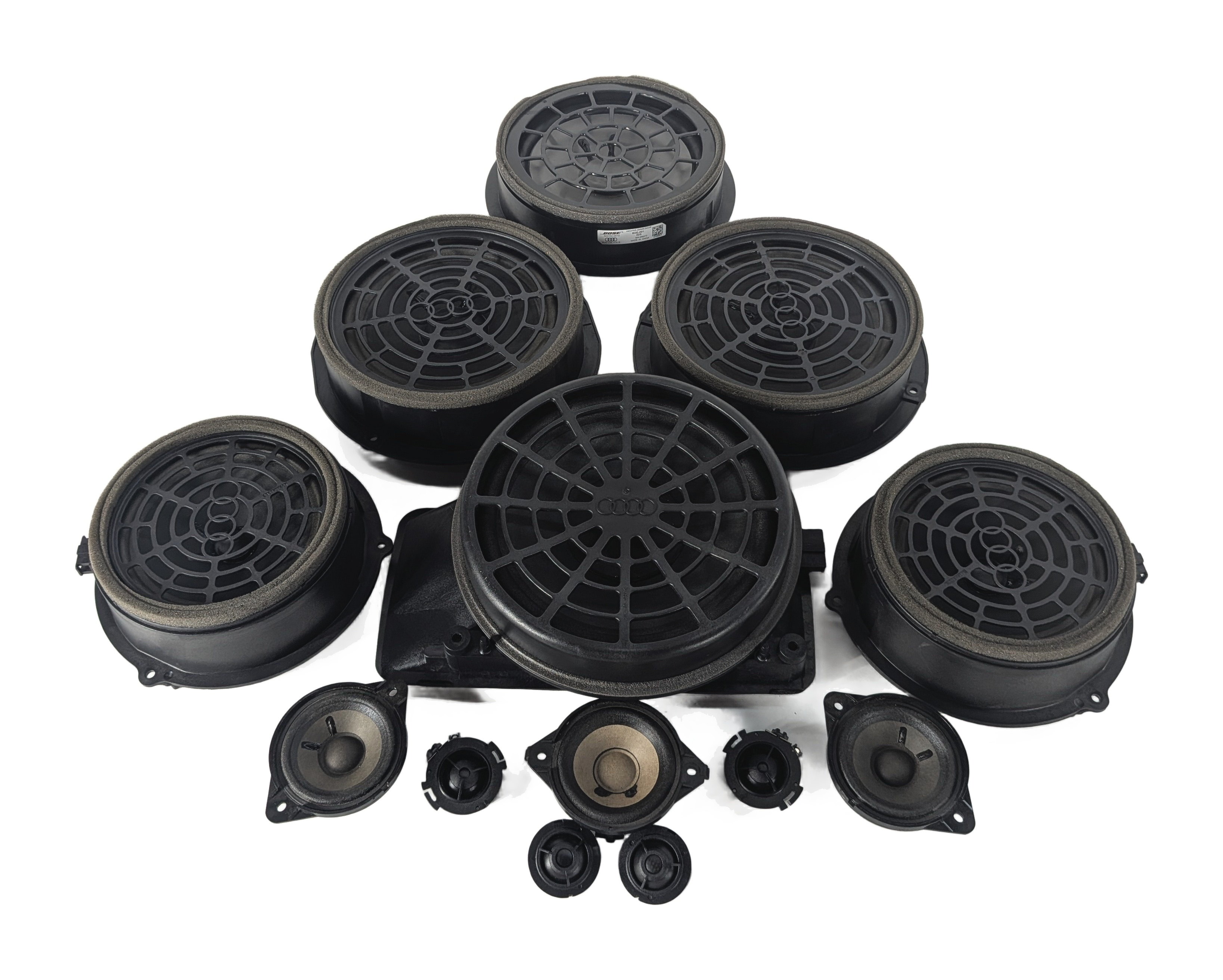 2011 AUDI S4 (B8 8K) BANG & OLUFSEN BOSE AUDIO SPEAKER SOUND SYSTEM SET — exact item pictured