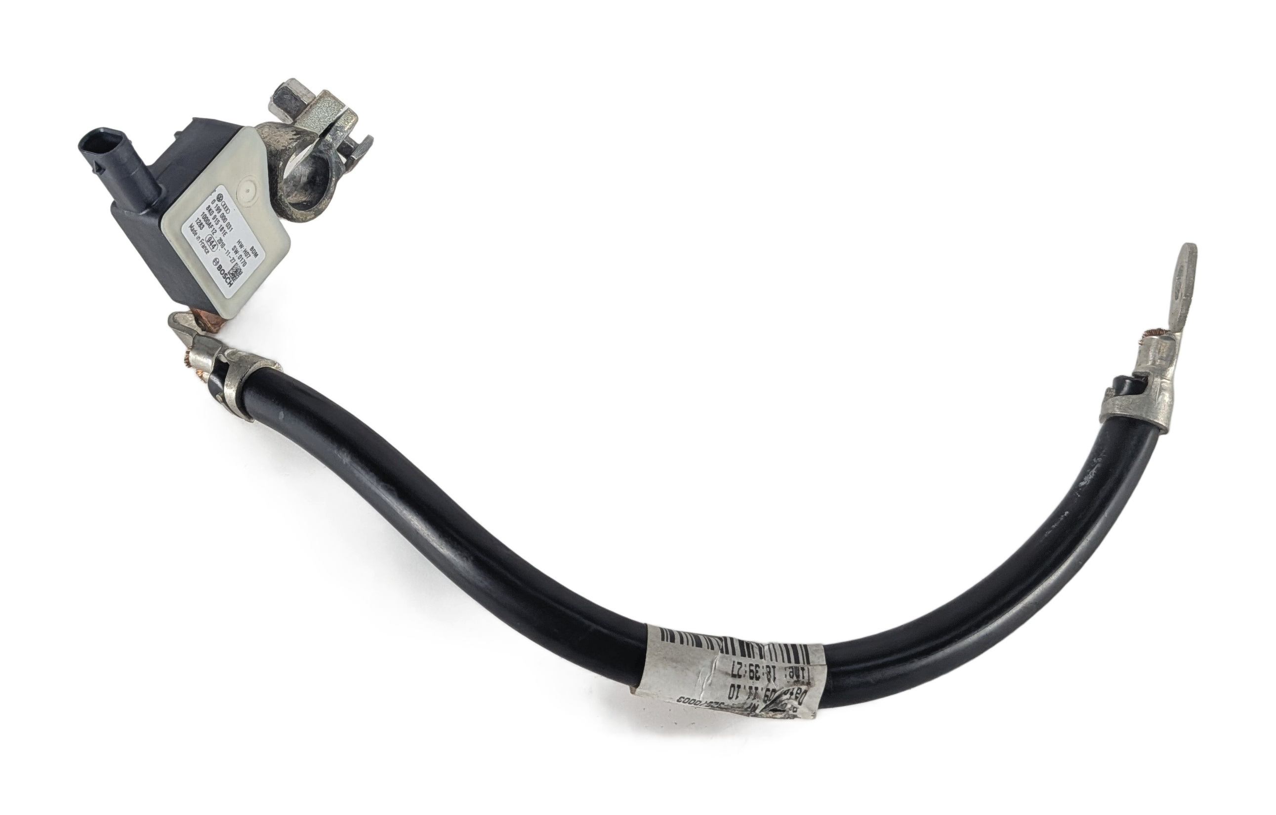2011 AUDI S4 (B8 8K) 3.0L NEGATIVE GROUND BATTERY CABLE w/ MONITOR SENSOR — exact item pictured