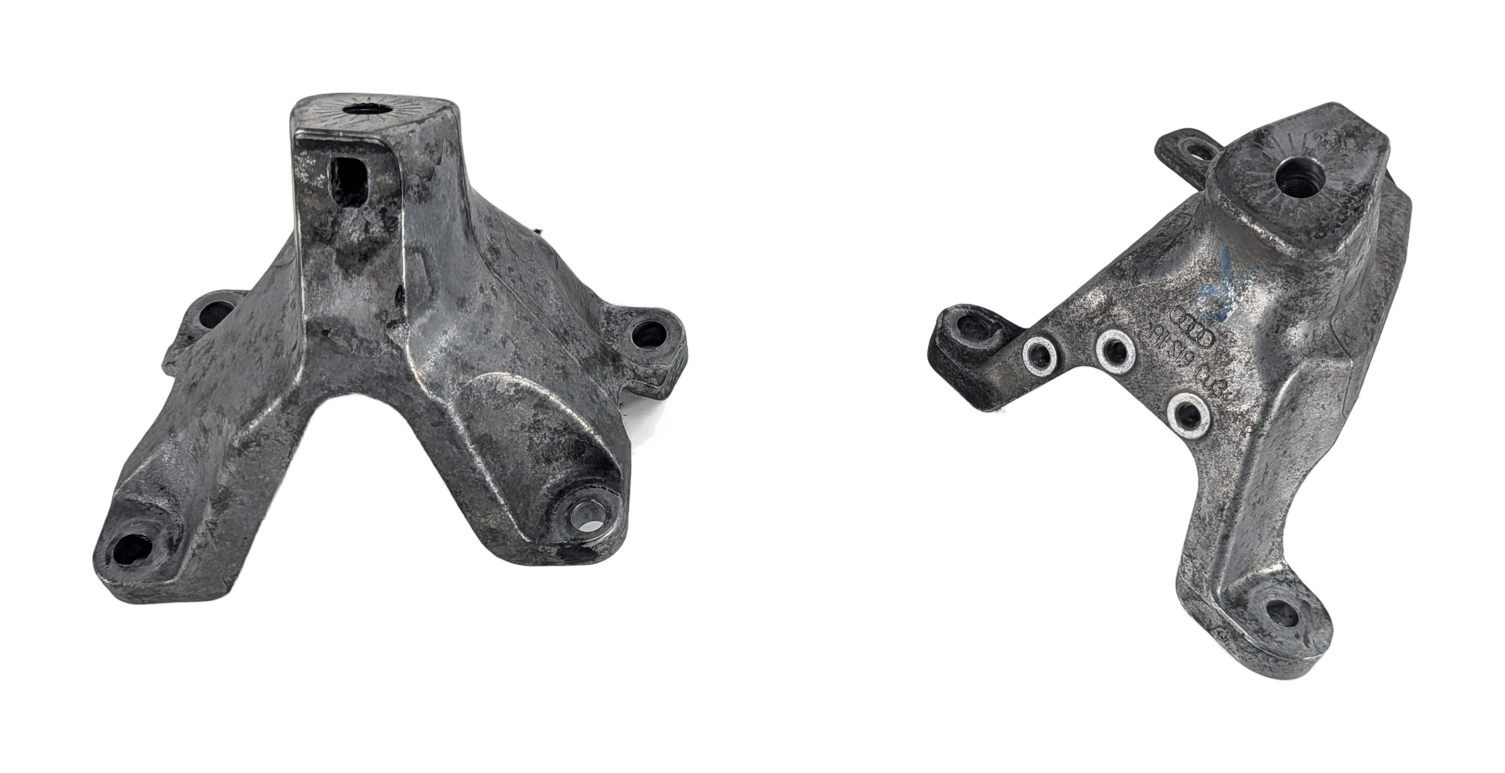 2011 AUDI S4 (B8 8K) 3.0L CCBA LEFT & RIGHT ENGINE MOTOR MOUNT BRACKET SET/2 — exact item pictured