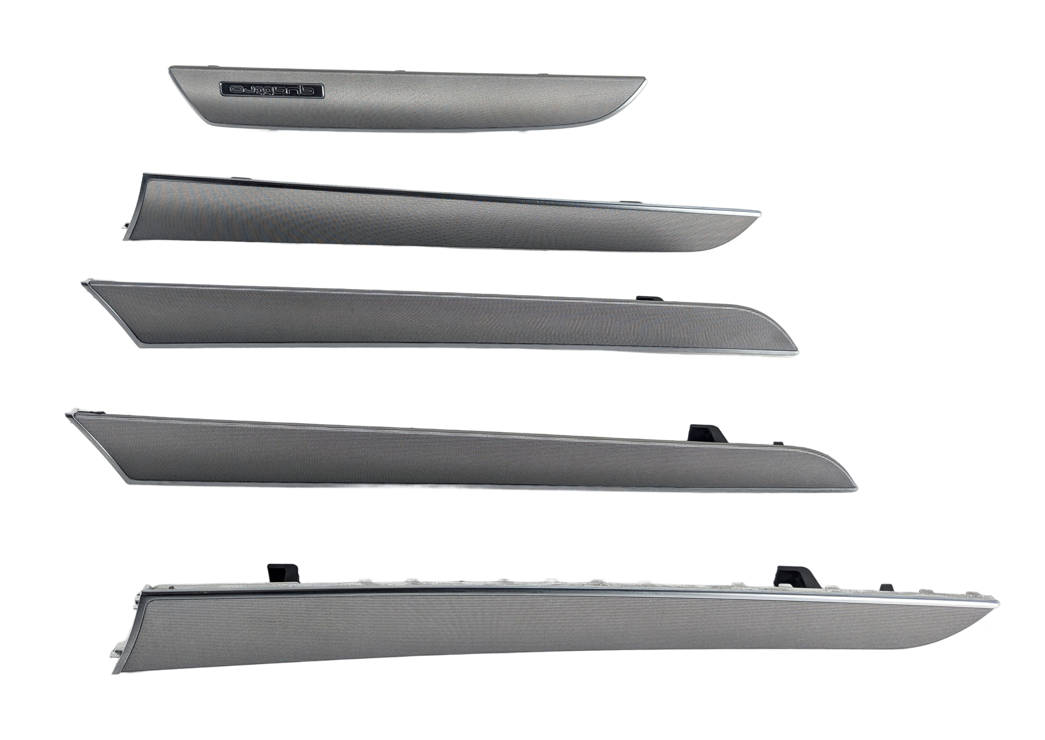 2011 AUDI S4 (B8 8K) INTERIOR DASH DOOR TRIM INSERT SET/5 (Stainless) — exact item pictured
