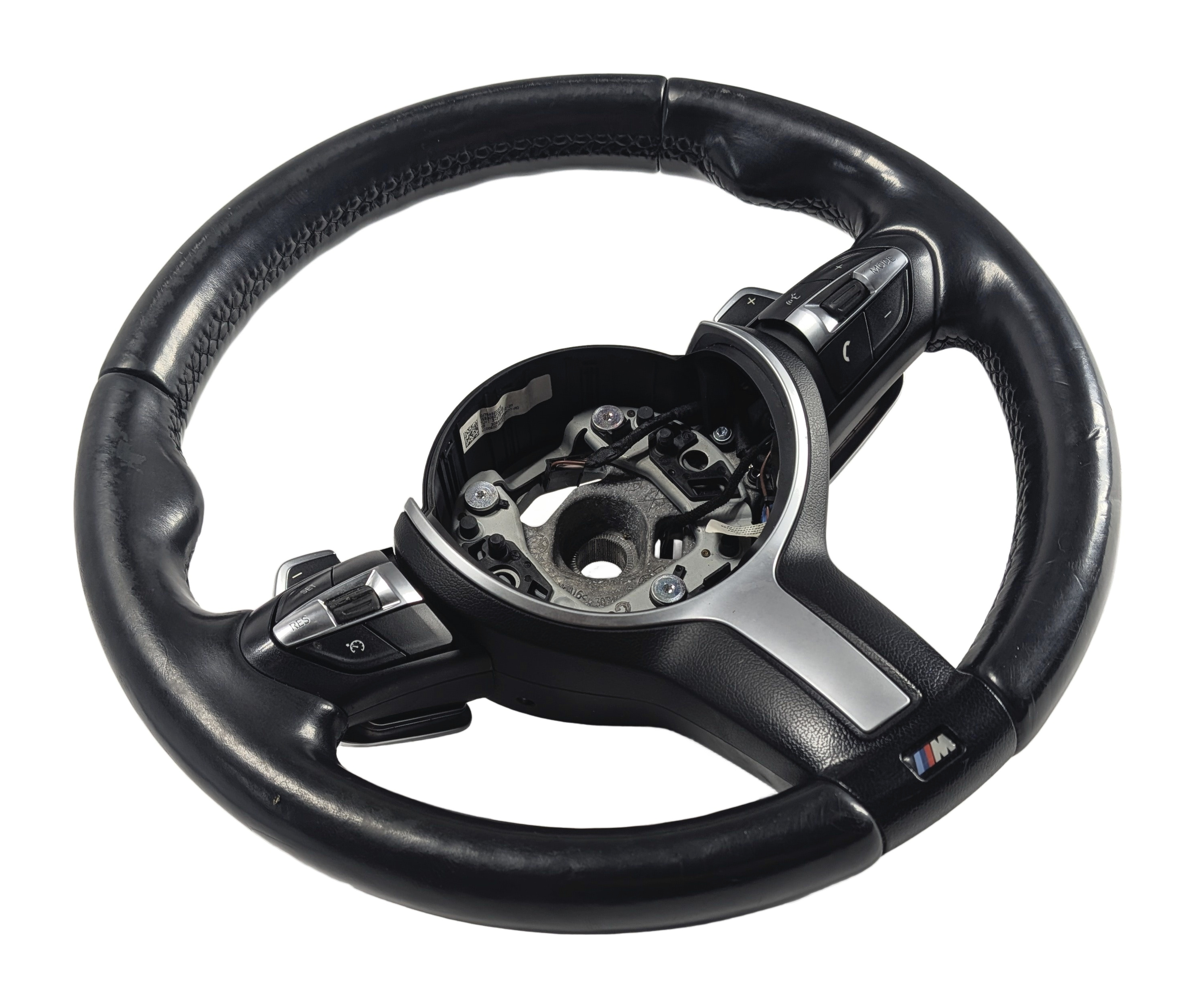 14-16 BMW 535D F10 M SPORT HEATED STEERING WHEEL w/SHIFT PADDLES (Black) — exact item pictured