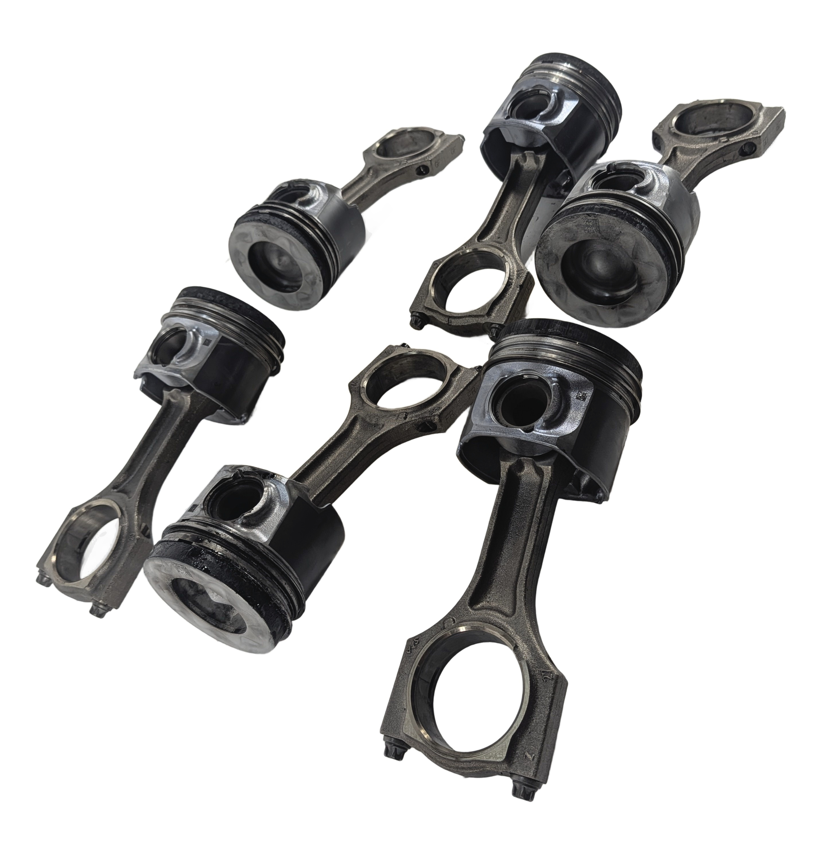 14-18 BMW 535i 740i X5 N57T 3.0L DIESEL ENGINE PISTON & CONNECTING ROD SET/6 — exact item pictured