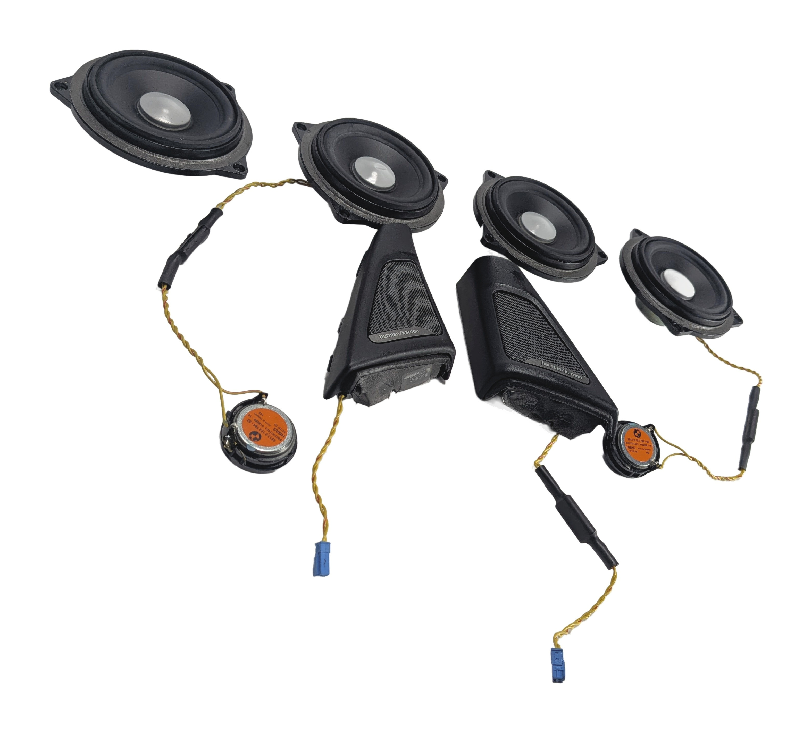 2016 BMW 535D F10 HARMAN KARDON DOOR DASH AUDIO SPEAKER SET/8 — exact item pictured