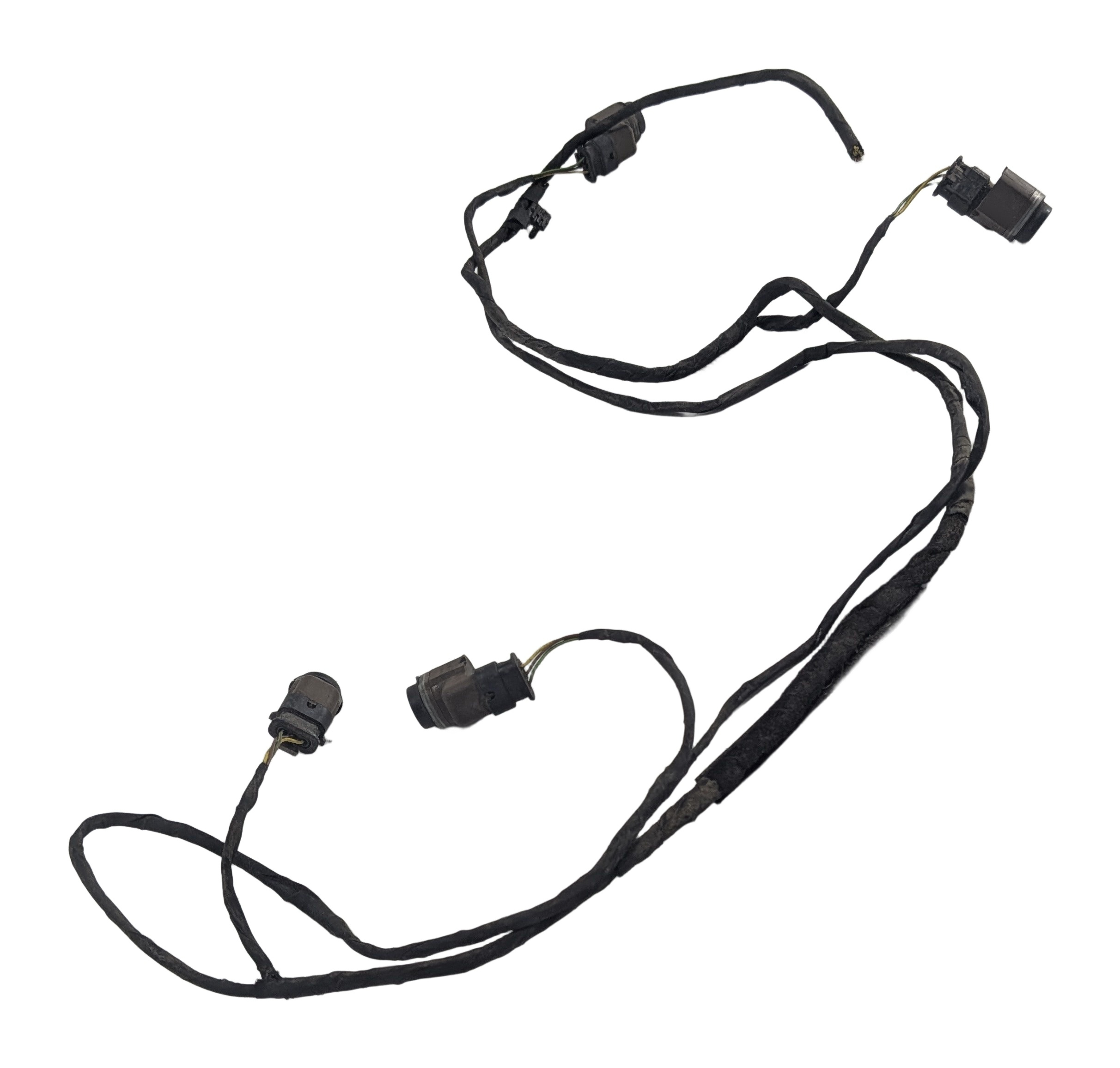 2016 BMW 535D F10 BUMPER PARK ASSIST PDC SENSOR SET w/WIRING HARNESS (Black) — exact item pictured