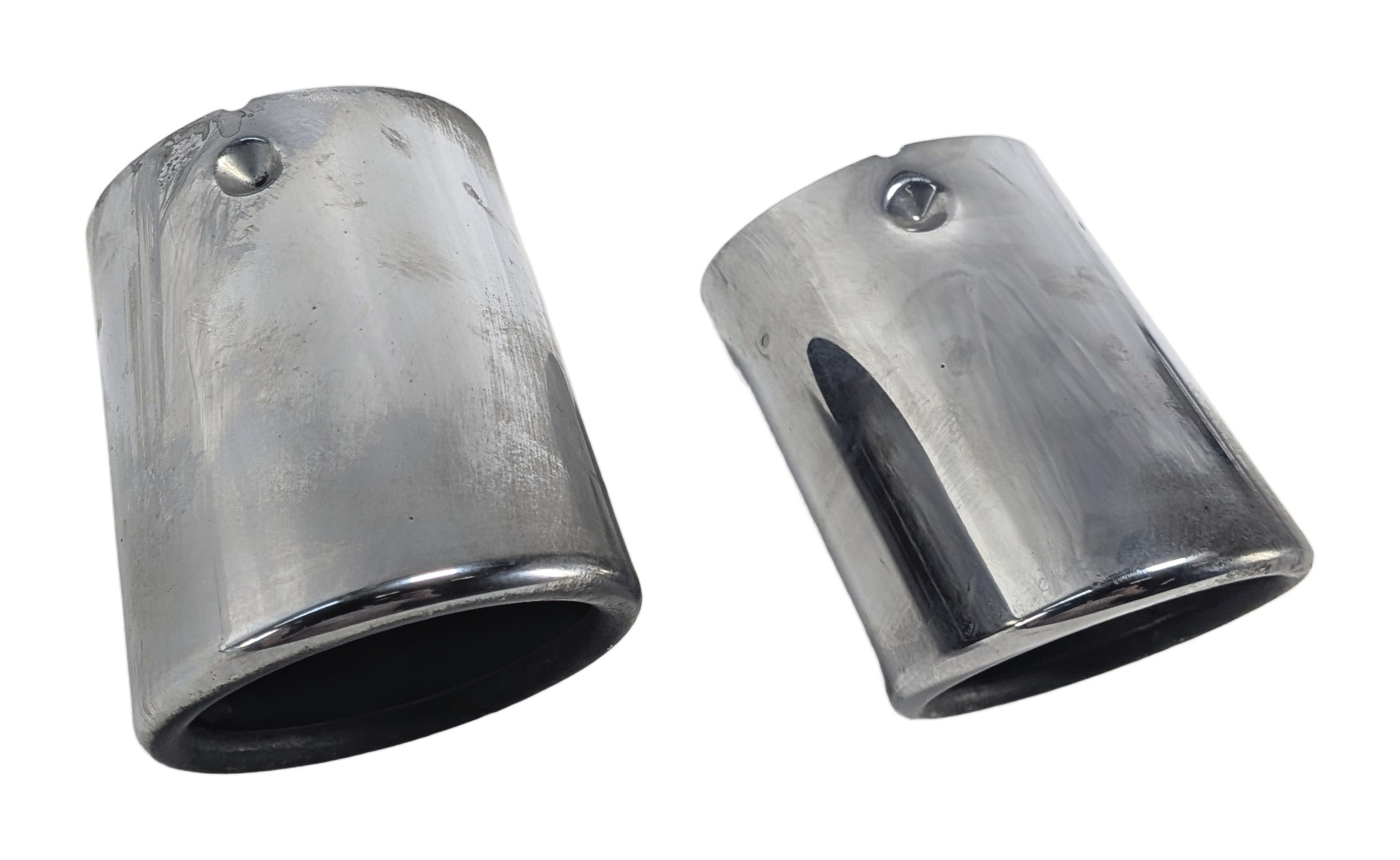 14-16 BMW X3 X4 (F25) 3.0L (N55) ENGINE MUFFLER EXHAUST PIPE TIP SET/2 (CHROME) — exact item pictured