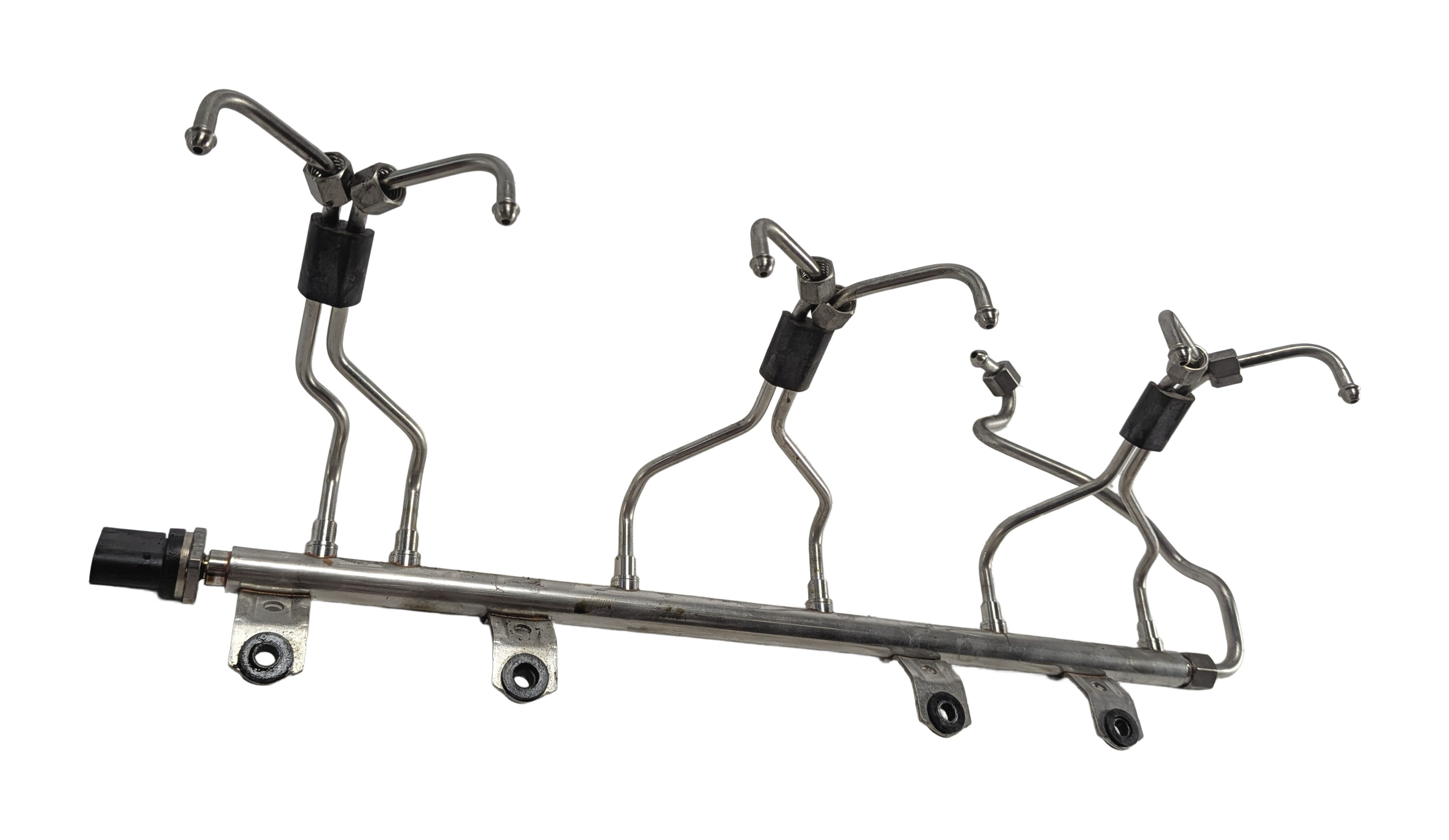 2014 BMW X3 F25 3.0L N55 ENGINE HIGH PRESSURE FUEL RAIL w/LINES PRESSURE SENSOR — exact item pictured