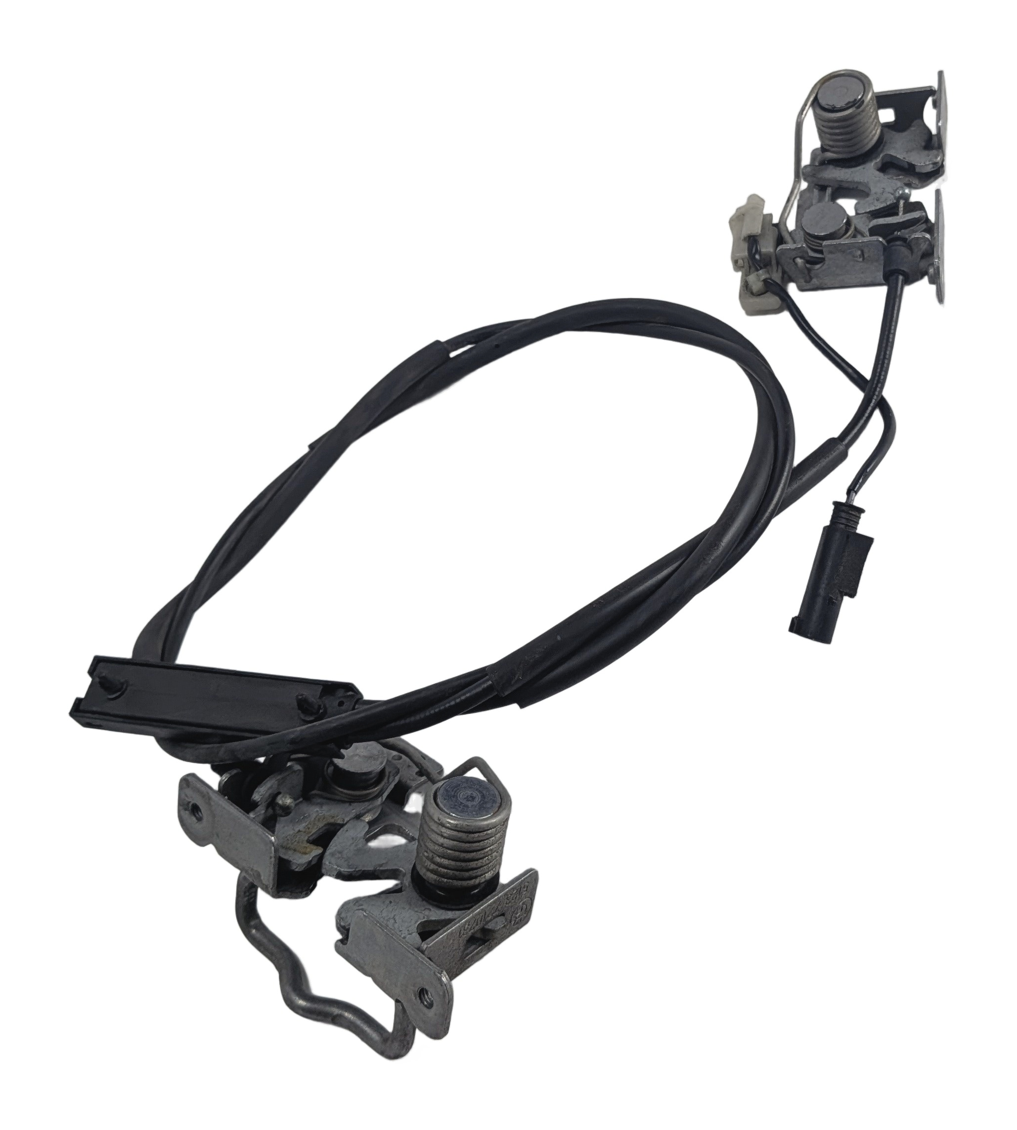 2014 BMW X3 (F25) FRONT HOOD LID LOCK LATCH ASSEMBLY SET/2 w/CABLE — exact item pictured