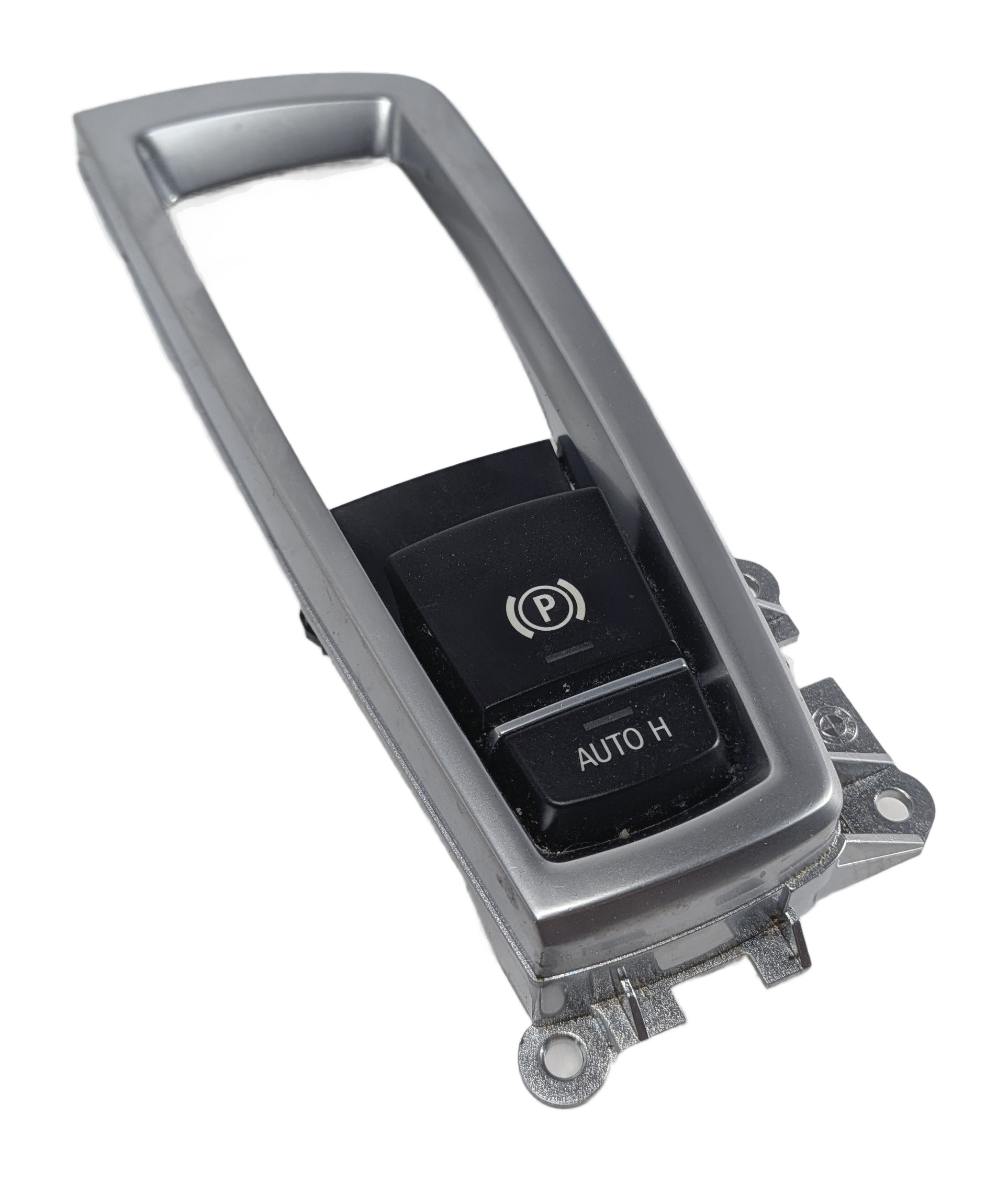 2014 BMW X3 (F25) ELECTRONIC PARK PARKING BRAKE AUTO HOLD SWITCH w/TRIM PANEL — exact item pictured