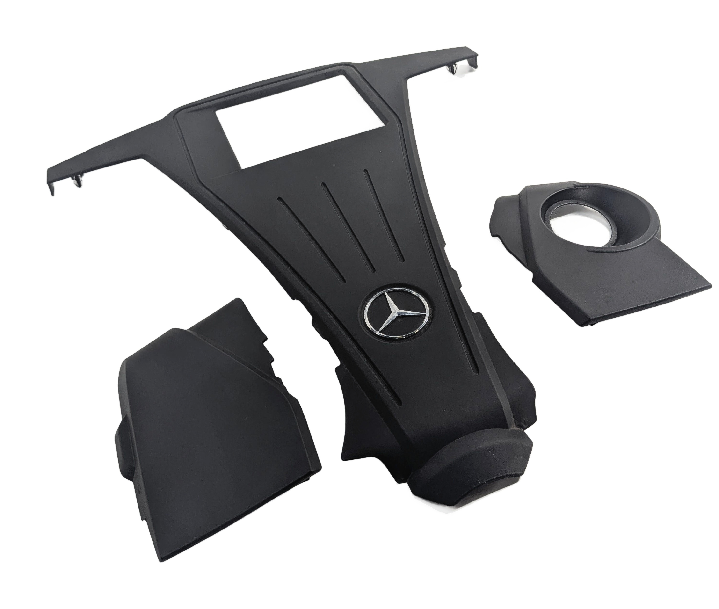 11-20 MERCEDES CL E GL ML S CLASS (W166 X166 C216) 4.6L ENGINE COVER TRIM SET 3 — exact item pictured