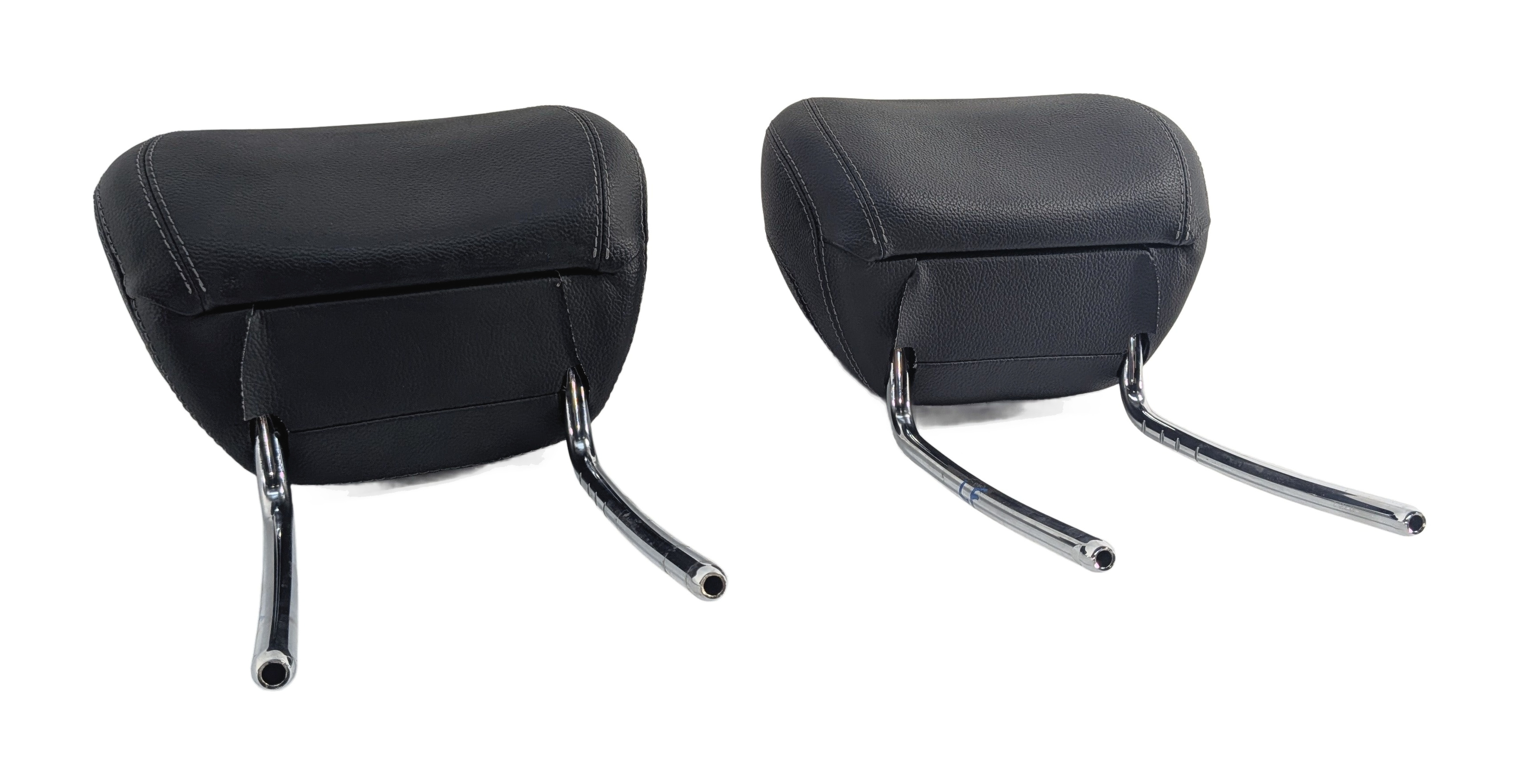 12-13 MERCEDES GL ML (W166 X166) FRONT LEFT & RIGHT SEAT HEADREST SET 2 (Black) — exact item pictured