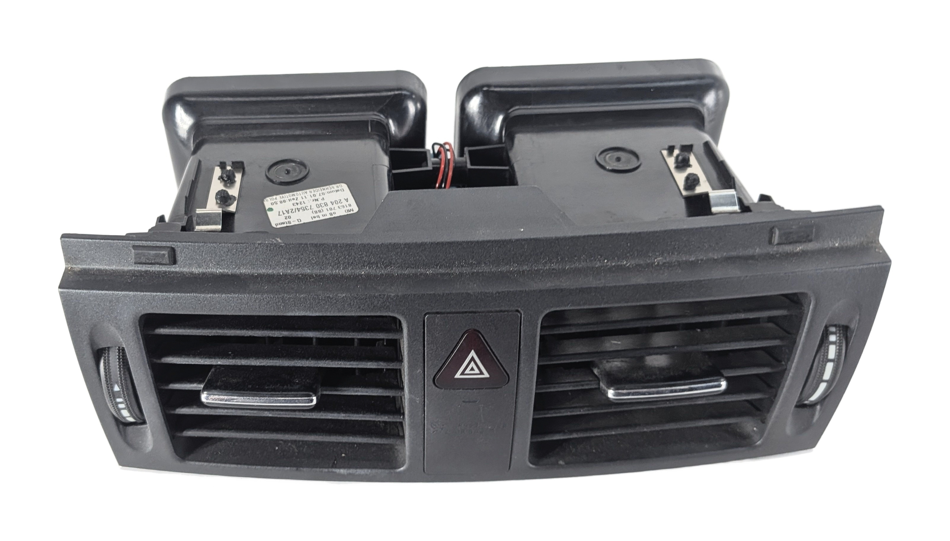 2011 MERCEDES C300 (W204) FRONT CENTER DASH AIR AC VENT w/HAZARD SWITCH (Black) — exact item pictured