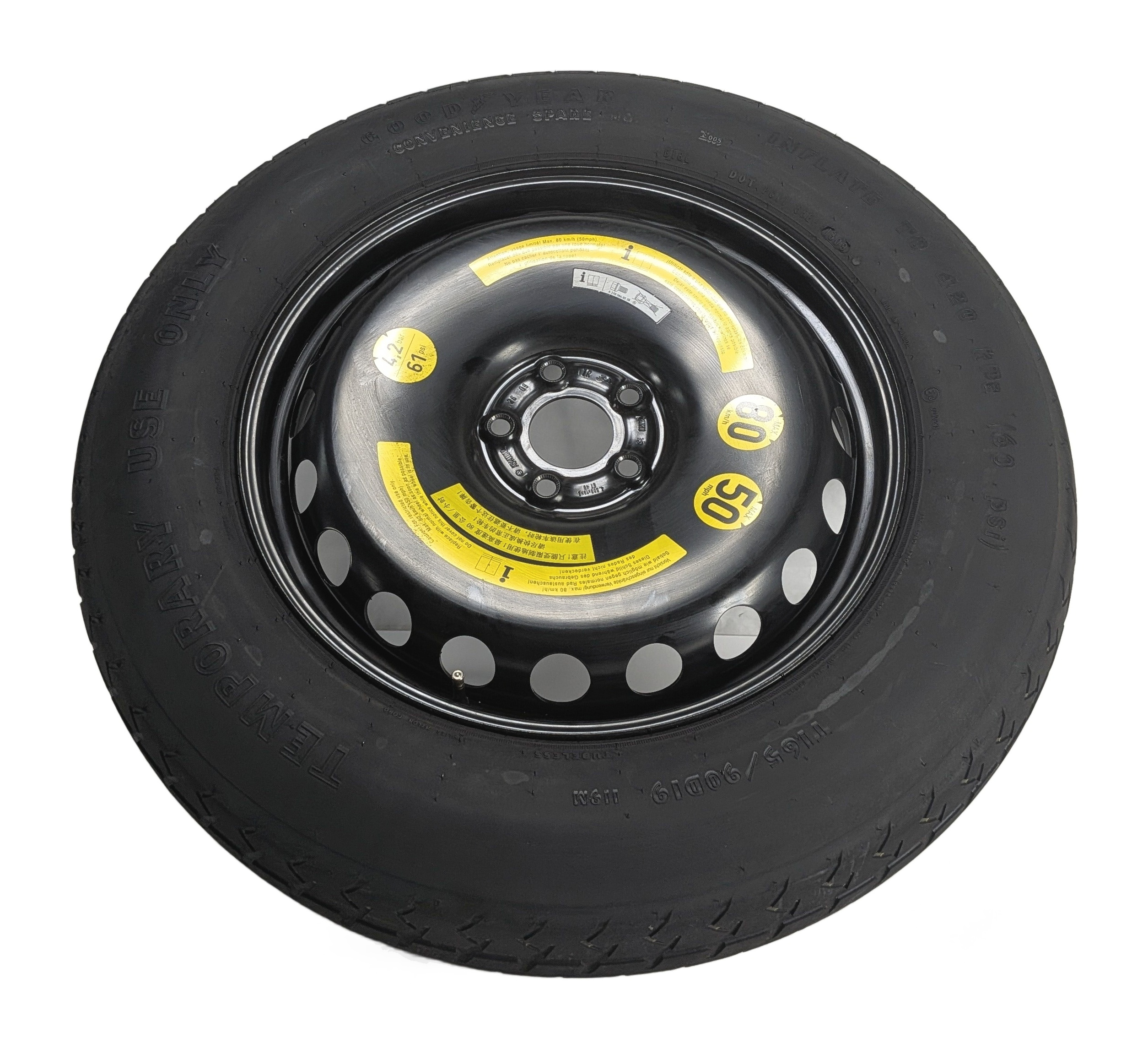 2007-2010 MERCEDES BENZ GL320 GL350 GL450 GL550 (X164) 19x4 SPARE TIRE WHEEL RIM — exact item pictured