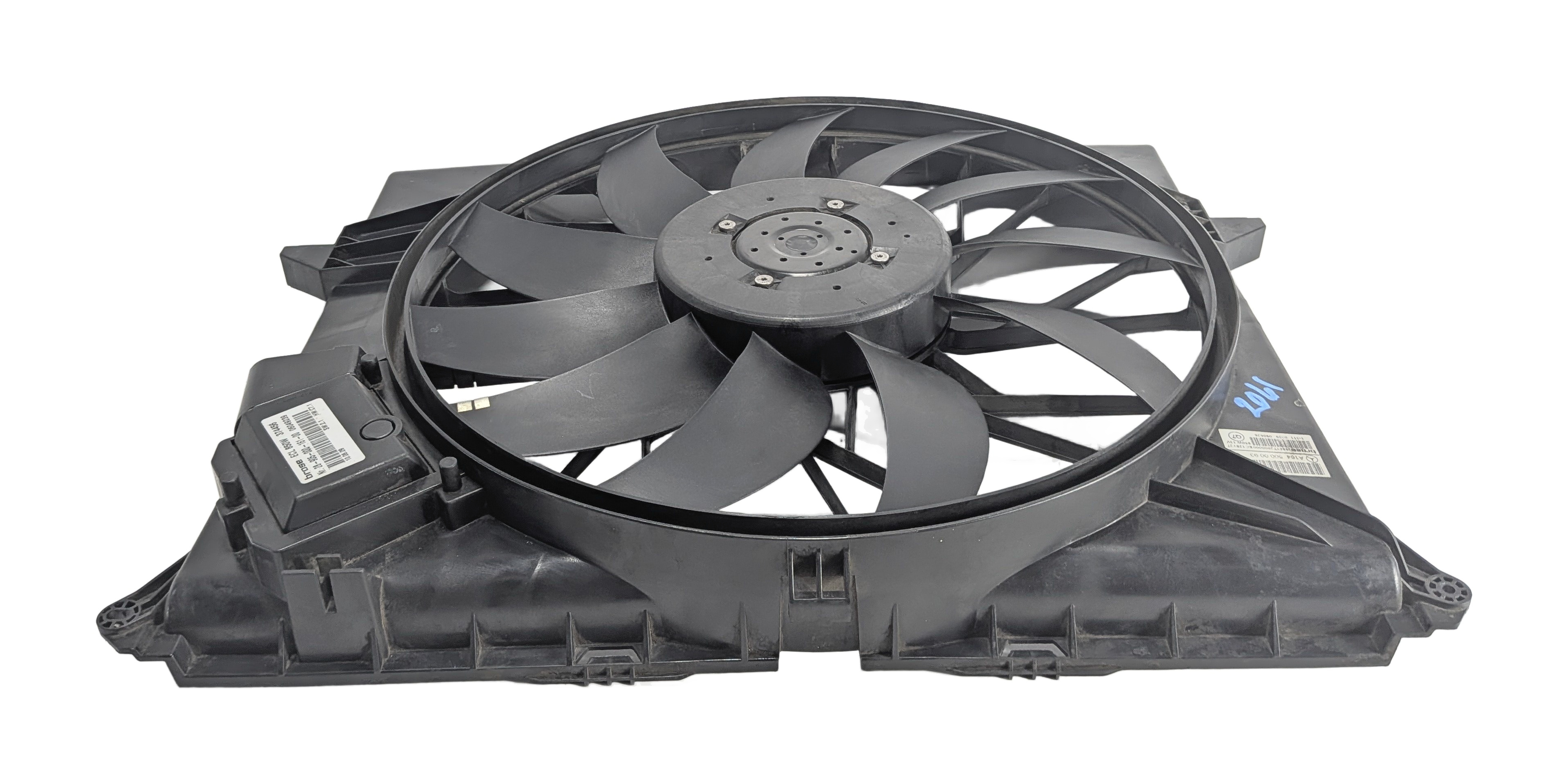 2007-2012 MERCEDES GL ML R CLASS (X164 W164 W251) RADIATOR COOLING FAN w/ SHROUD — exact item pictured