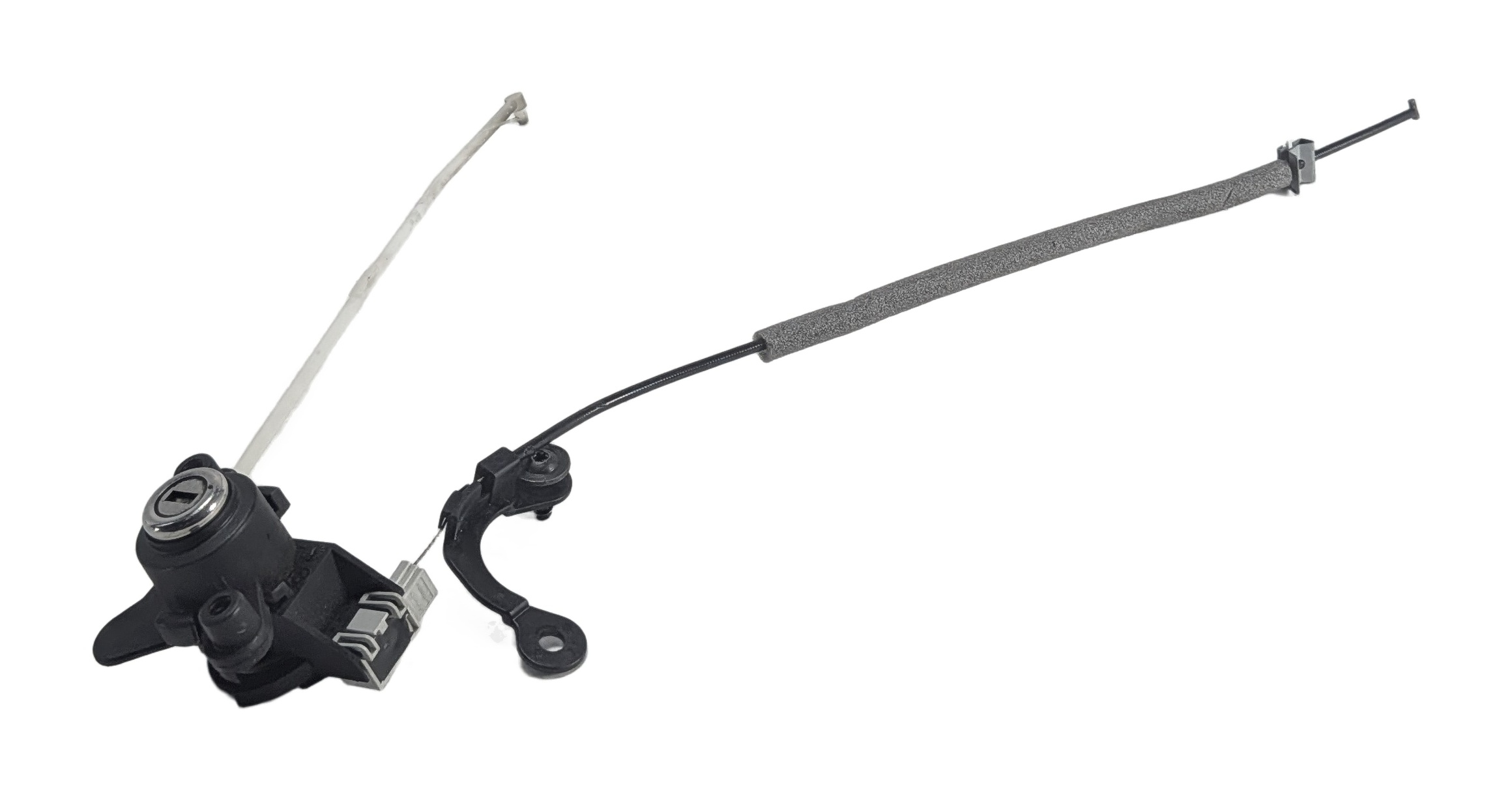 2002 BMW 330CI (E46) TRUNK LID DECKLID LOCK CYLINDER w/BOWDEN CABLE ROD — exact item pictured