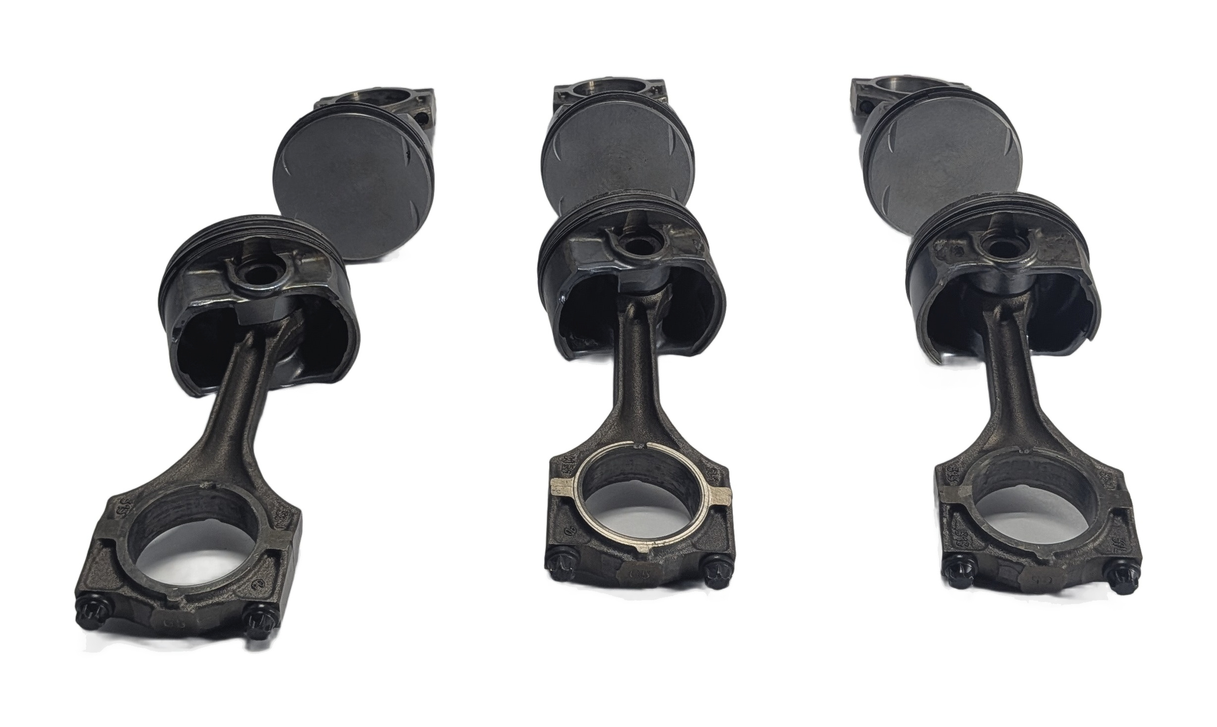 01-06 BMW 330i 330xi X3 X5 (E46 E83 E53) 3.0L M54 PISTON SET 6 w/CONNECTING RODS — exact item pictured
